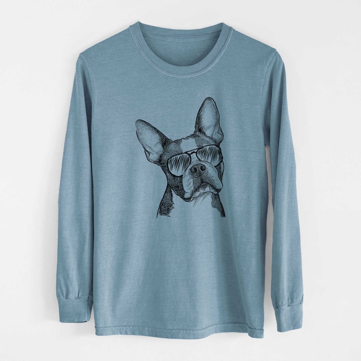 Aviators Dee Dee the Boston Terrier - Heavyweight 100% Cotton Long Sleeve