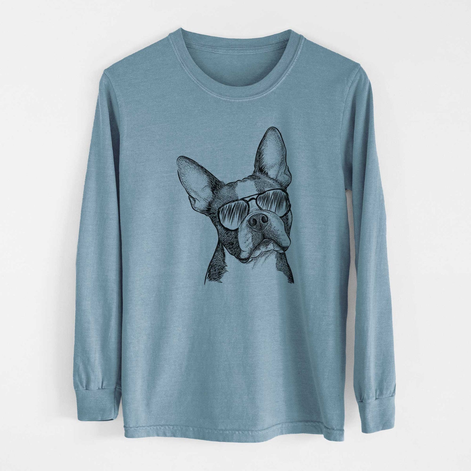 Aviators Dee Dee the Boston Terrier - Heavyweight 100% Cotton Long Sleeve