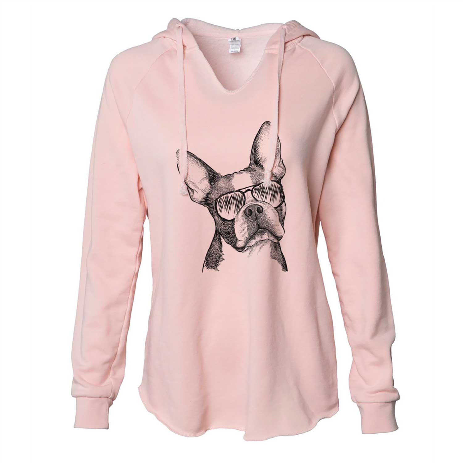 Dee Dee the Boston Terrier - Cali Wave Hooded Sweatshirt