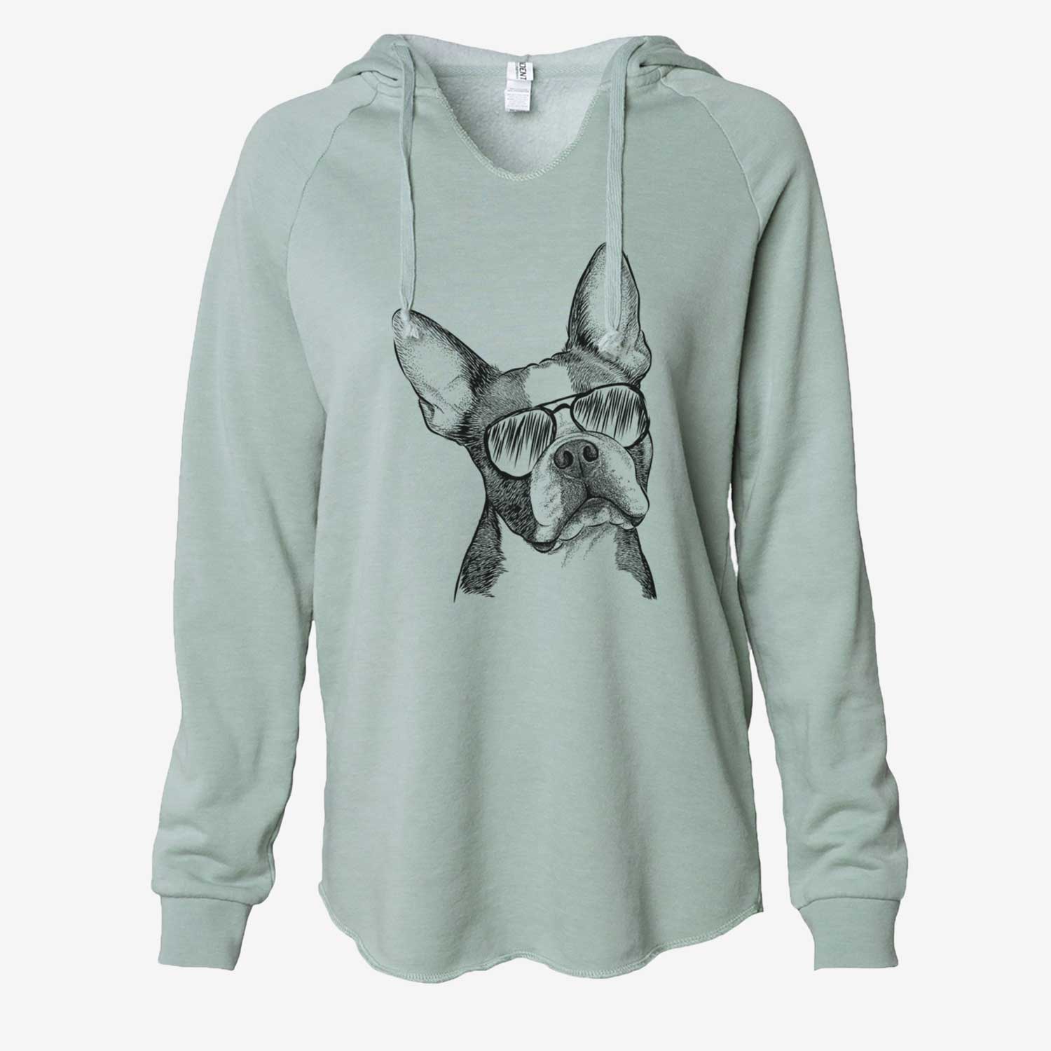 Dee Dee the Boston Terrier - Cali Wave Hooded Sweatshirt