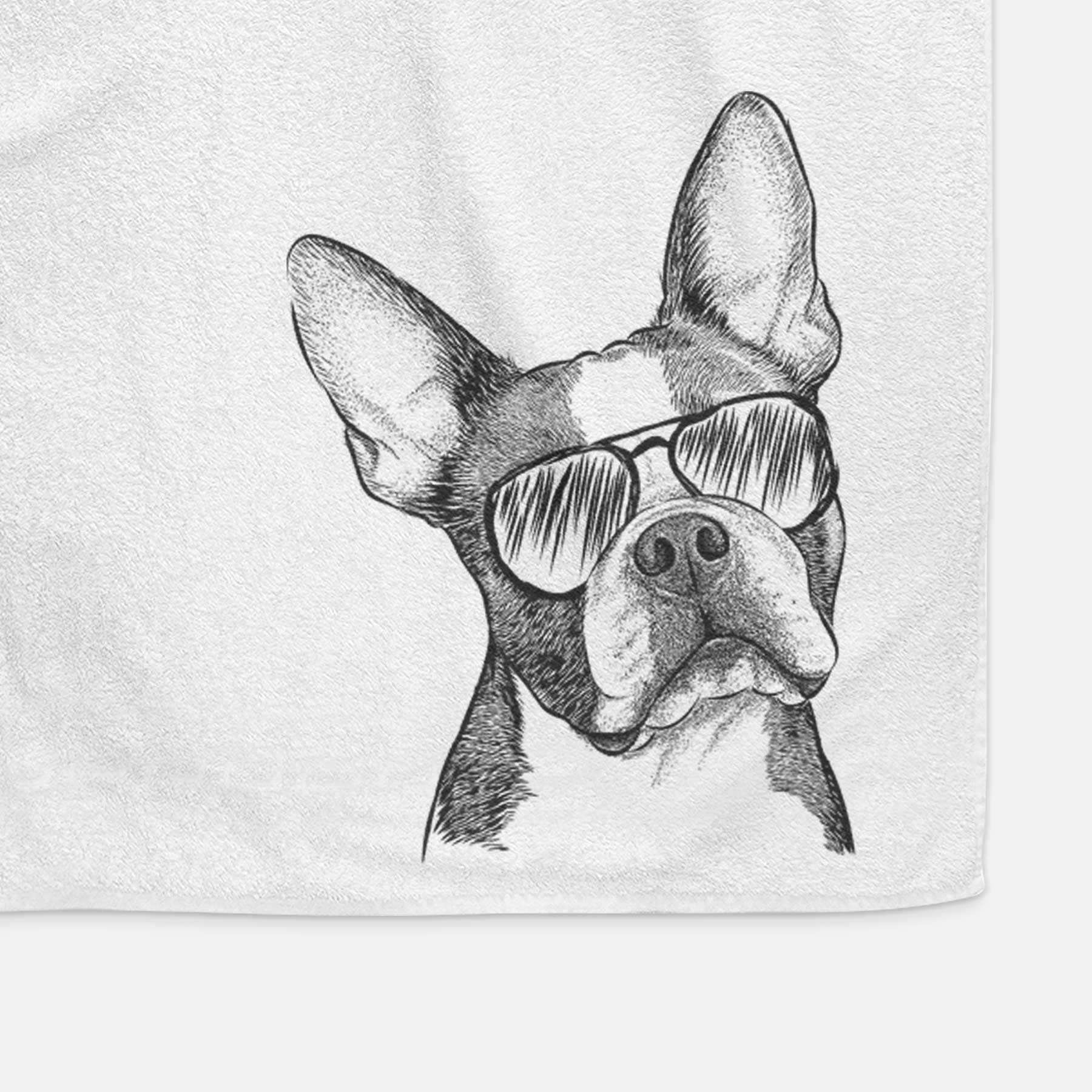 Dee Dee the Boston Terrier Decorative Hand Towel