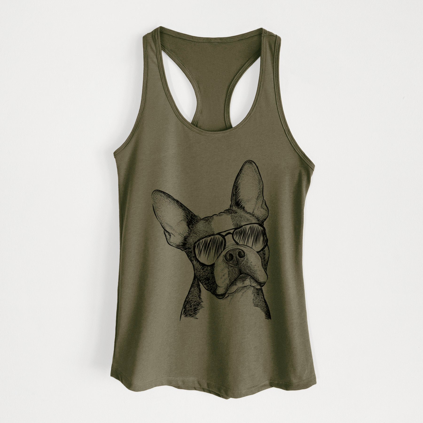 Dee Dee the Boston Terrier - Women's Racerback Tanktop