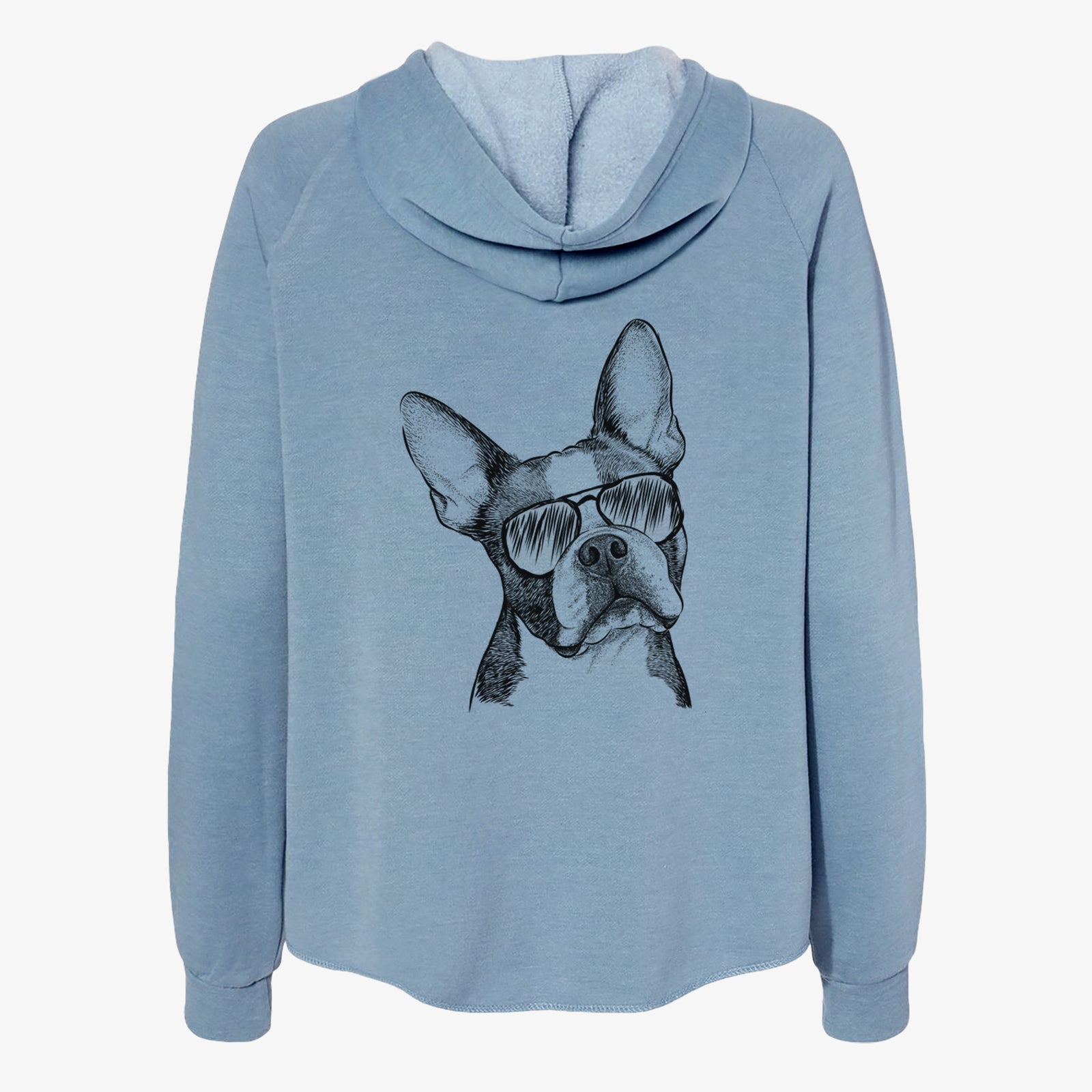 Dee Dee the Boston Terrier - Women's Cali Wave Zip-Up Sweatshirt