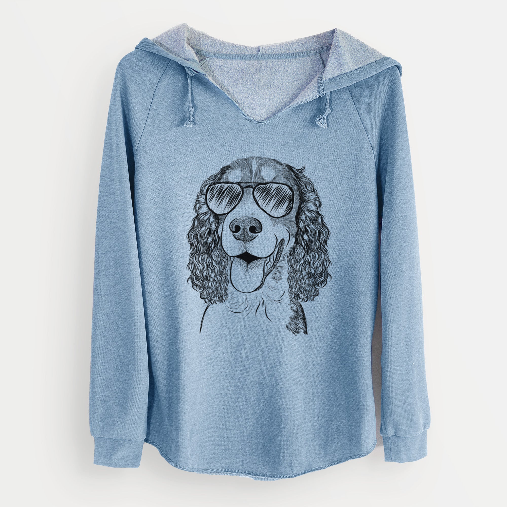 Aviator Delilah the English Springer Spaniel - Cali Wave Hooded Sweatshirt