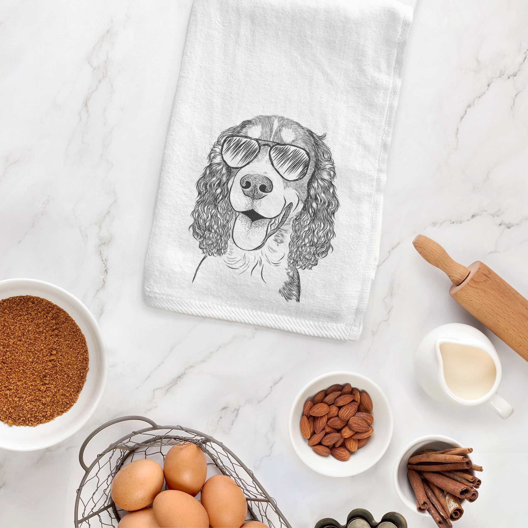 Delilah the English Springer Spaniel Decorative Hand Towel