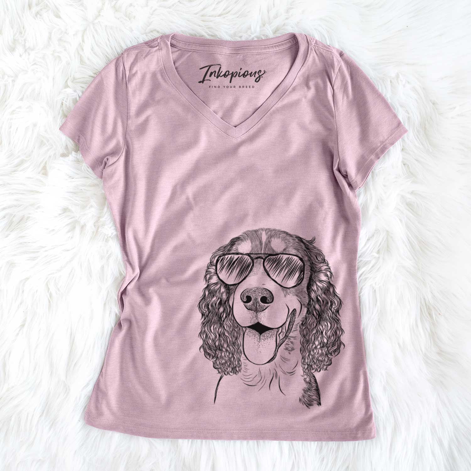 Delilah the English Springer Spaniel - Women's V-neck Shirt