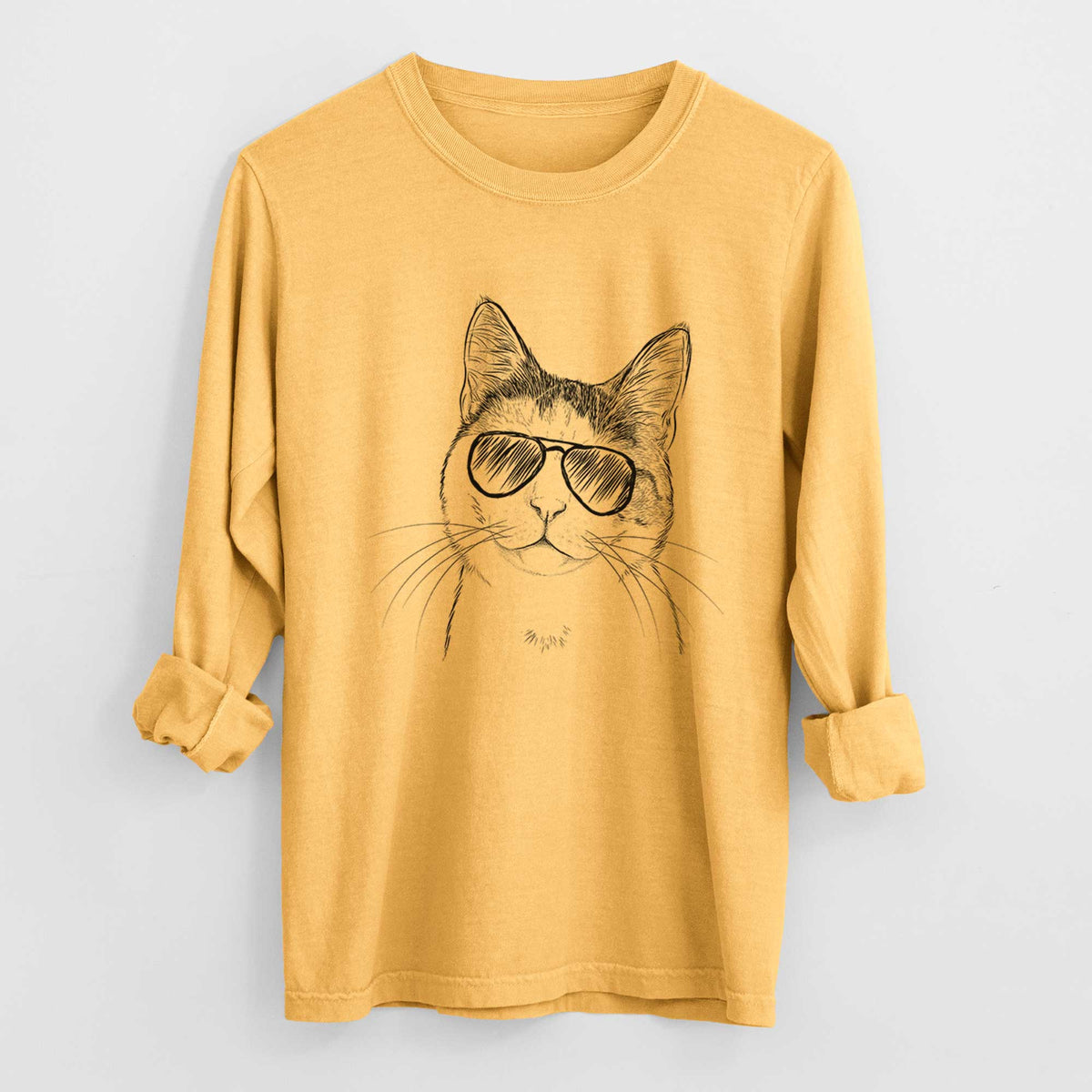 Aviators Denver the Calico Cat - Heavyweight 100% Cotton Long Sleeve