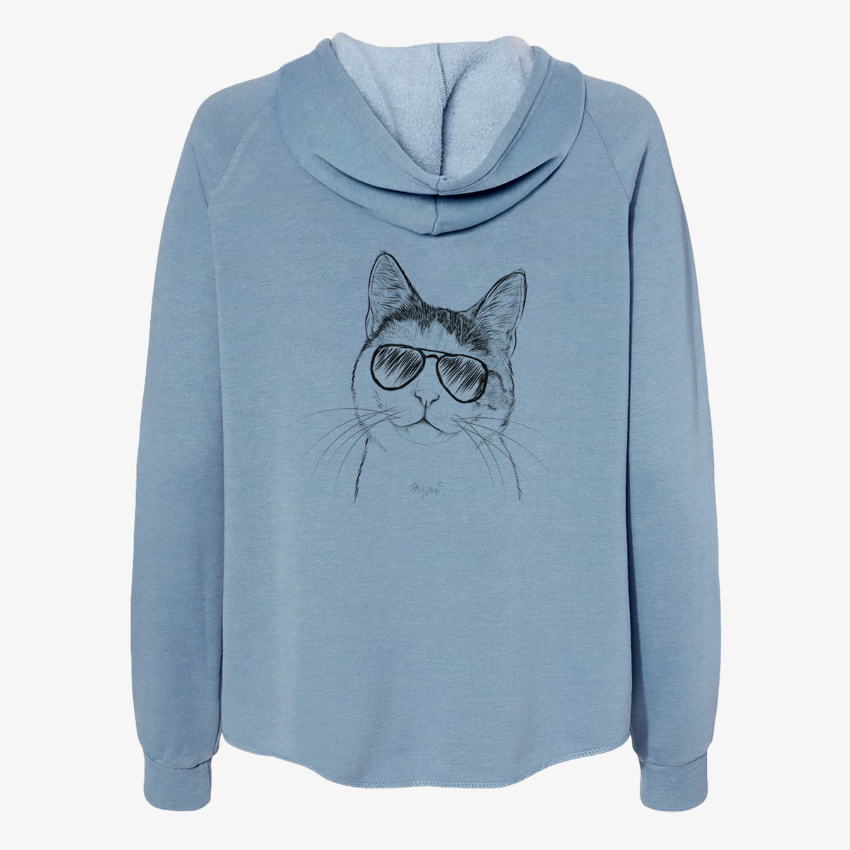 Denver the Calico Cat - Women's Cali Wave Zip-Up Sweatshirt