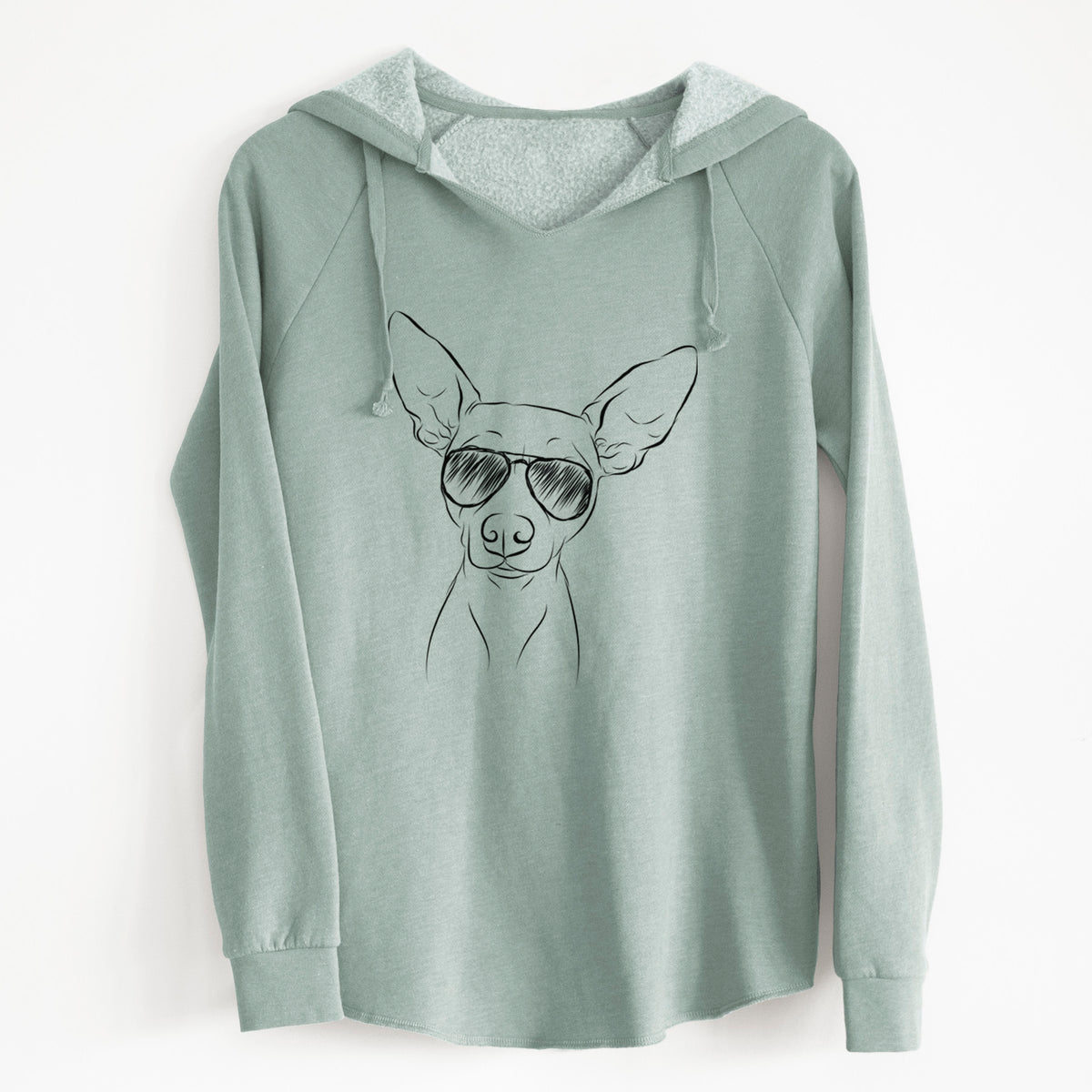 Aviator Desi the American Hairless Terrier - Cali Wave Hooded Sweatshirt