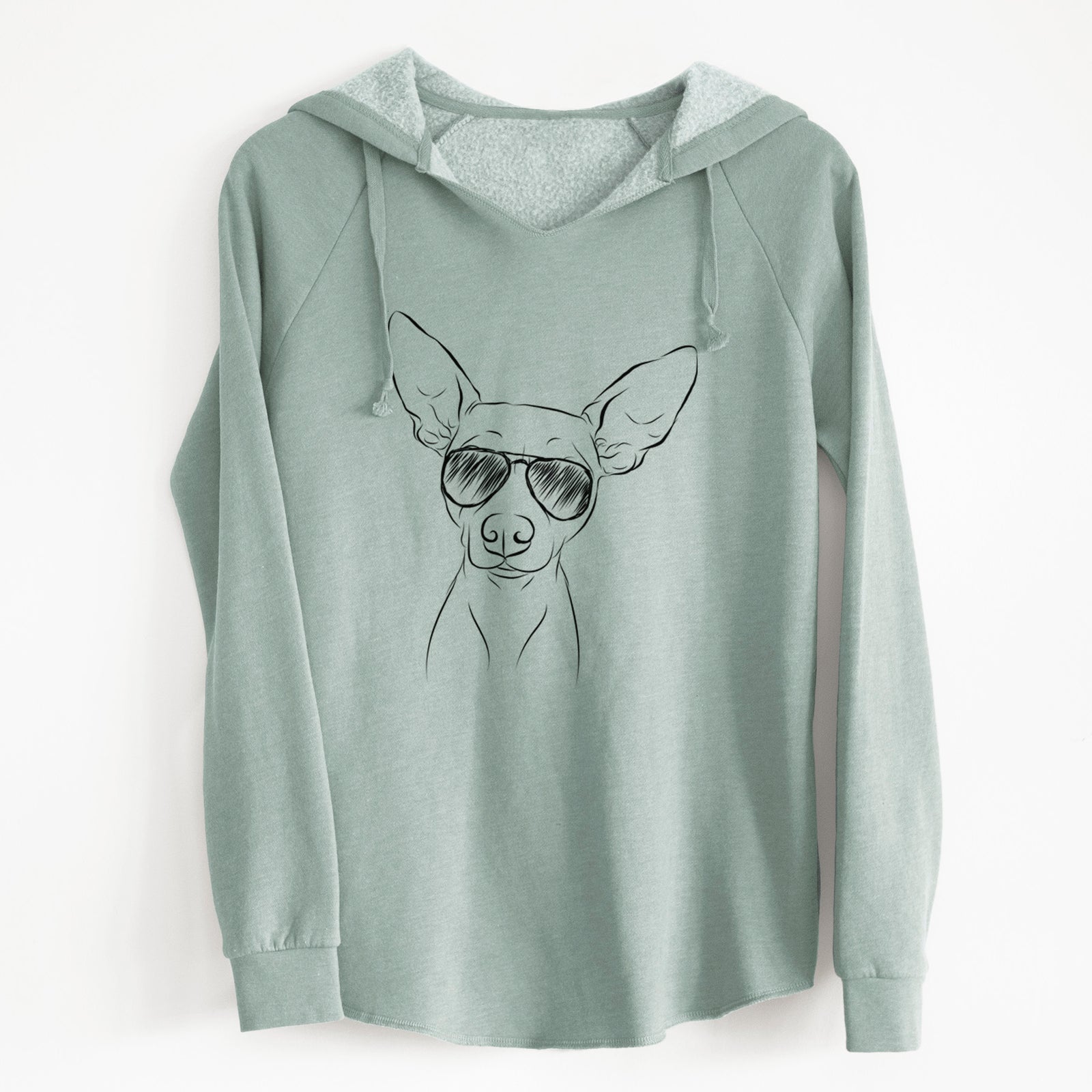 Aviator Desi the American Hairless Terrier - Cali Wave Hooded Sweatshirt