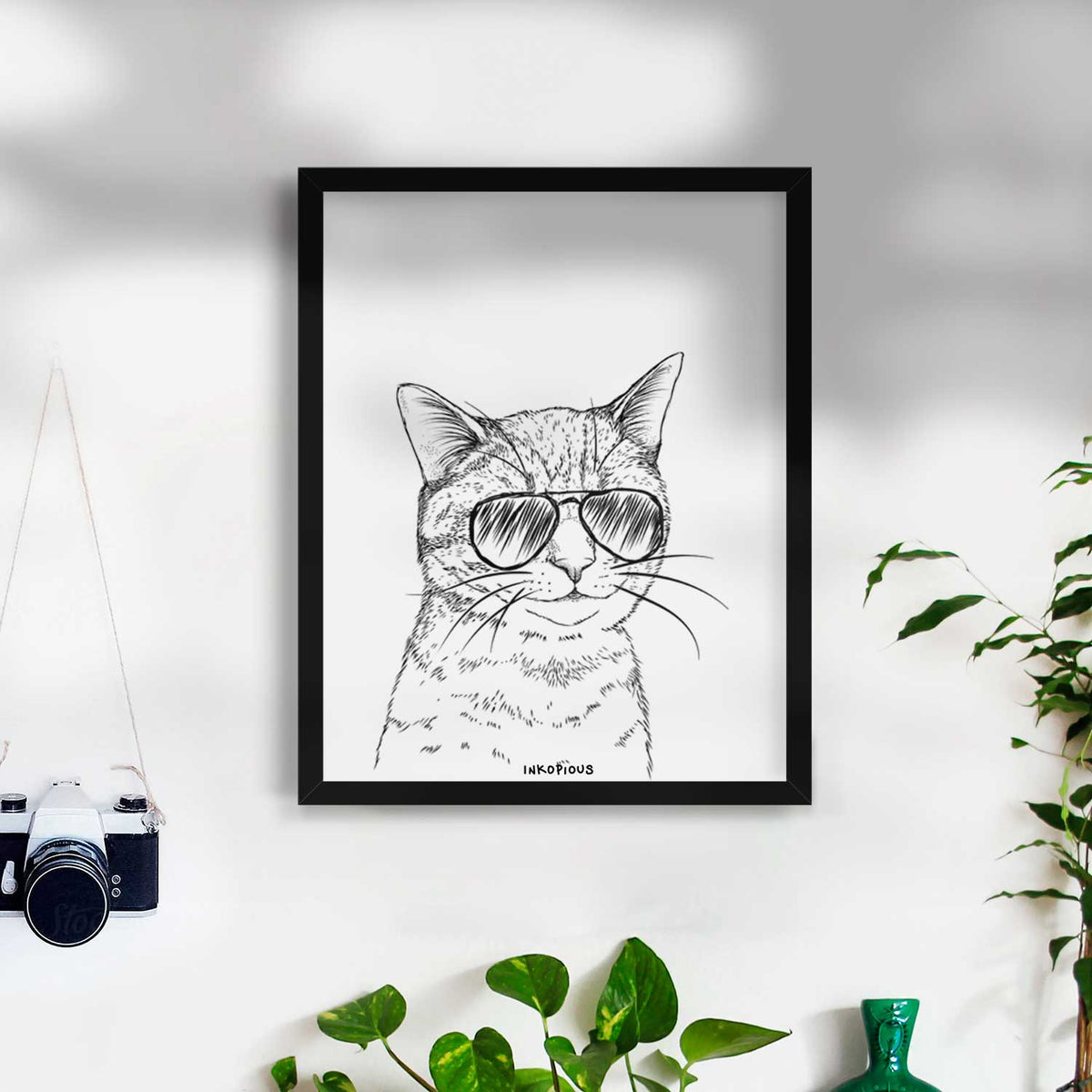 Dexter the Domestic Shorthair Cat Art Print