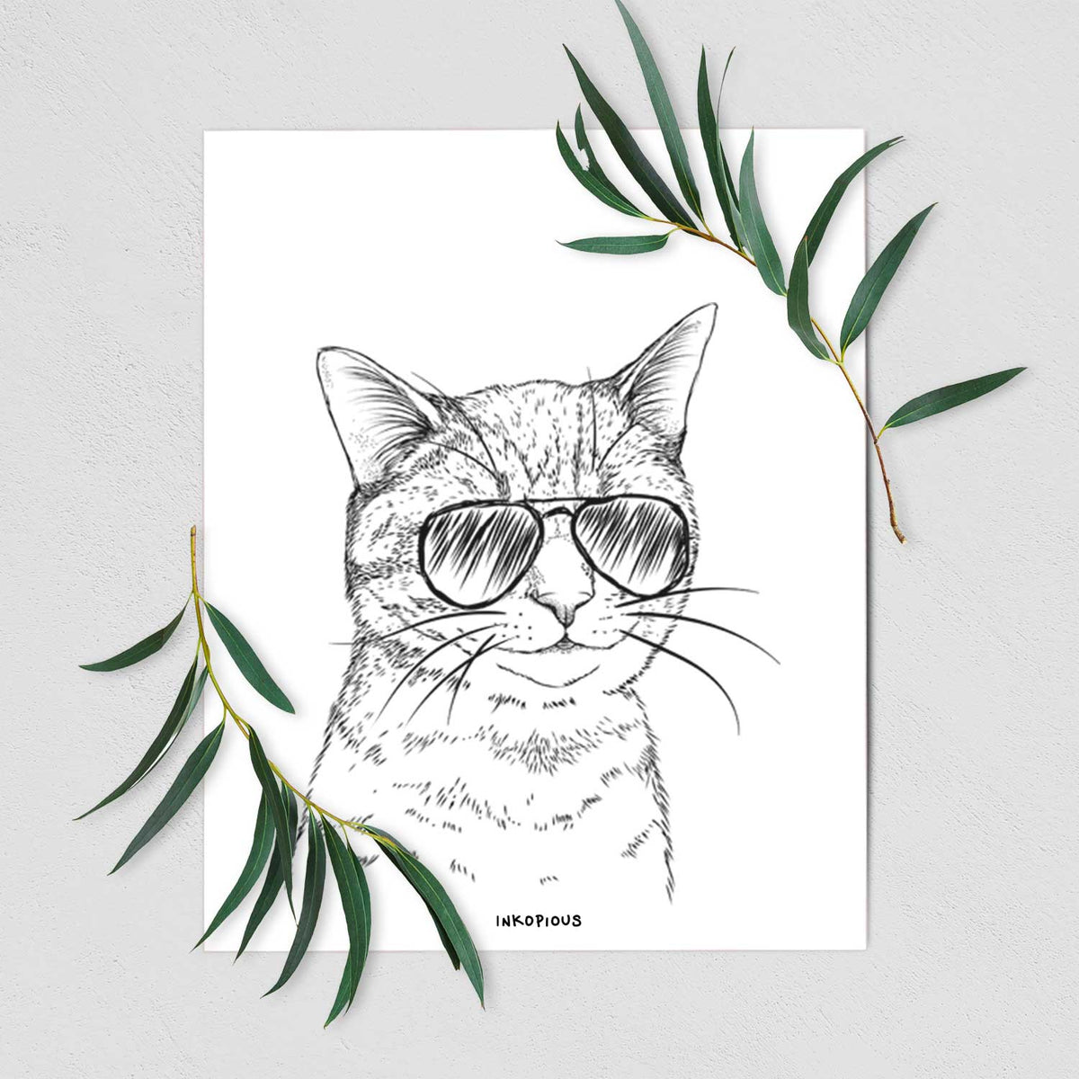 Dexter the Domestic Shorthair Cat Art Print