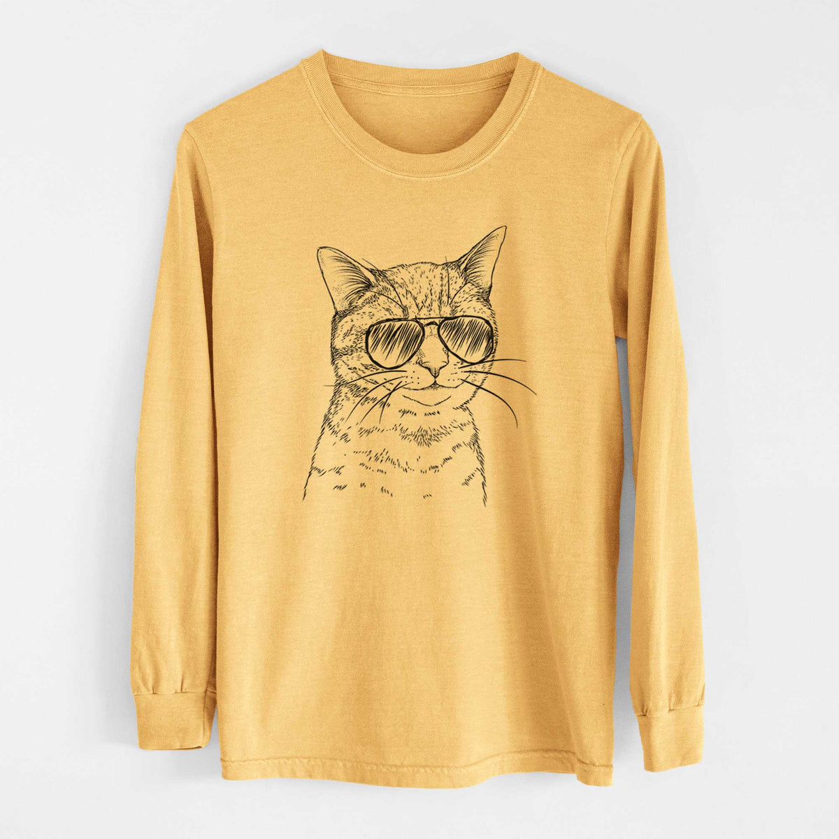 Aviators Dexter the Domestic Shorthair - Heavyweight 100% Cotton Long Sleeve