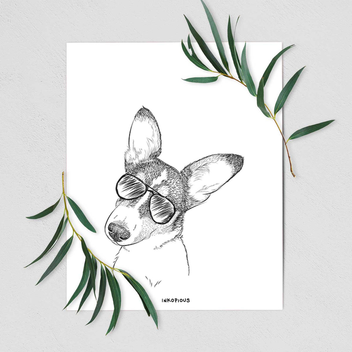 Dexter the Corgi Art Print