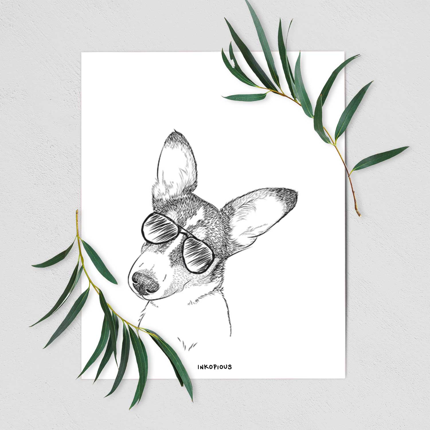 Dexter the Corgi Art Print