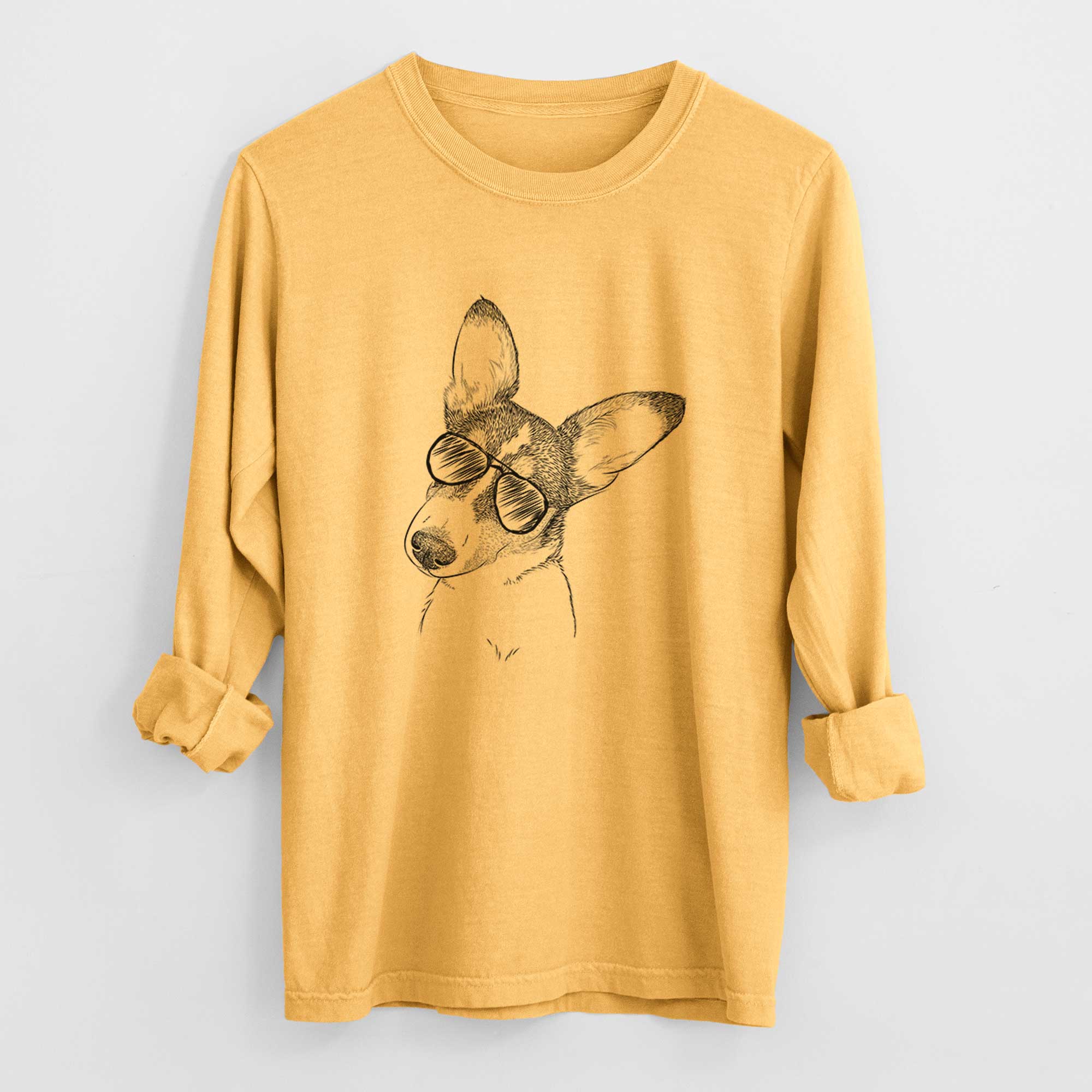 Aviators Dexter the Corgi - Heavyweight 100% Cotton Long Sleeve