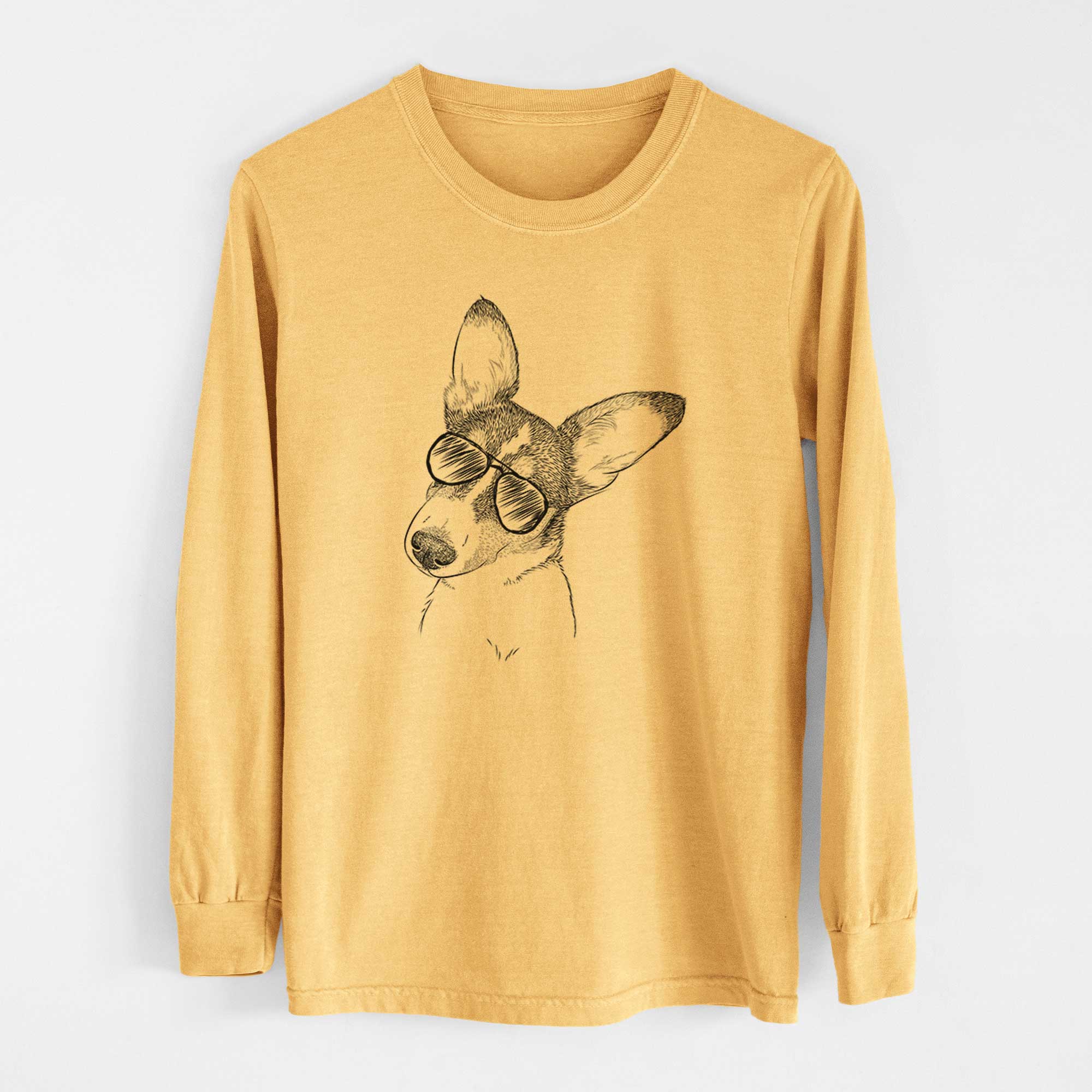 Aviators Dexter the Corgi - Heavyweight 100% Cotton Long Sleeve
