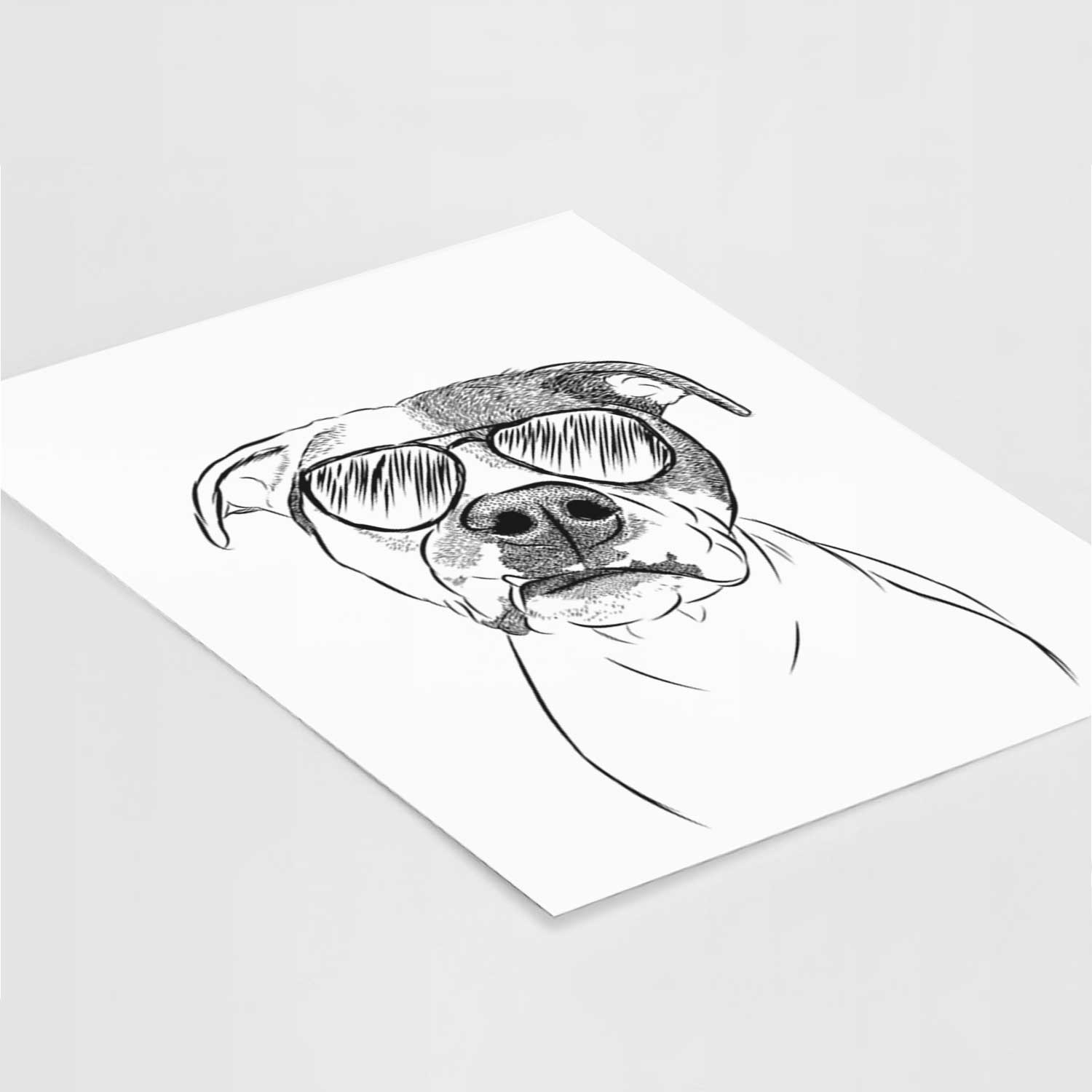 Dexter the Pitbull Art Print