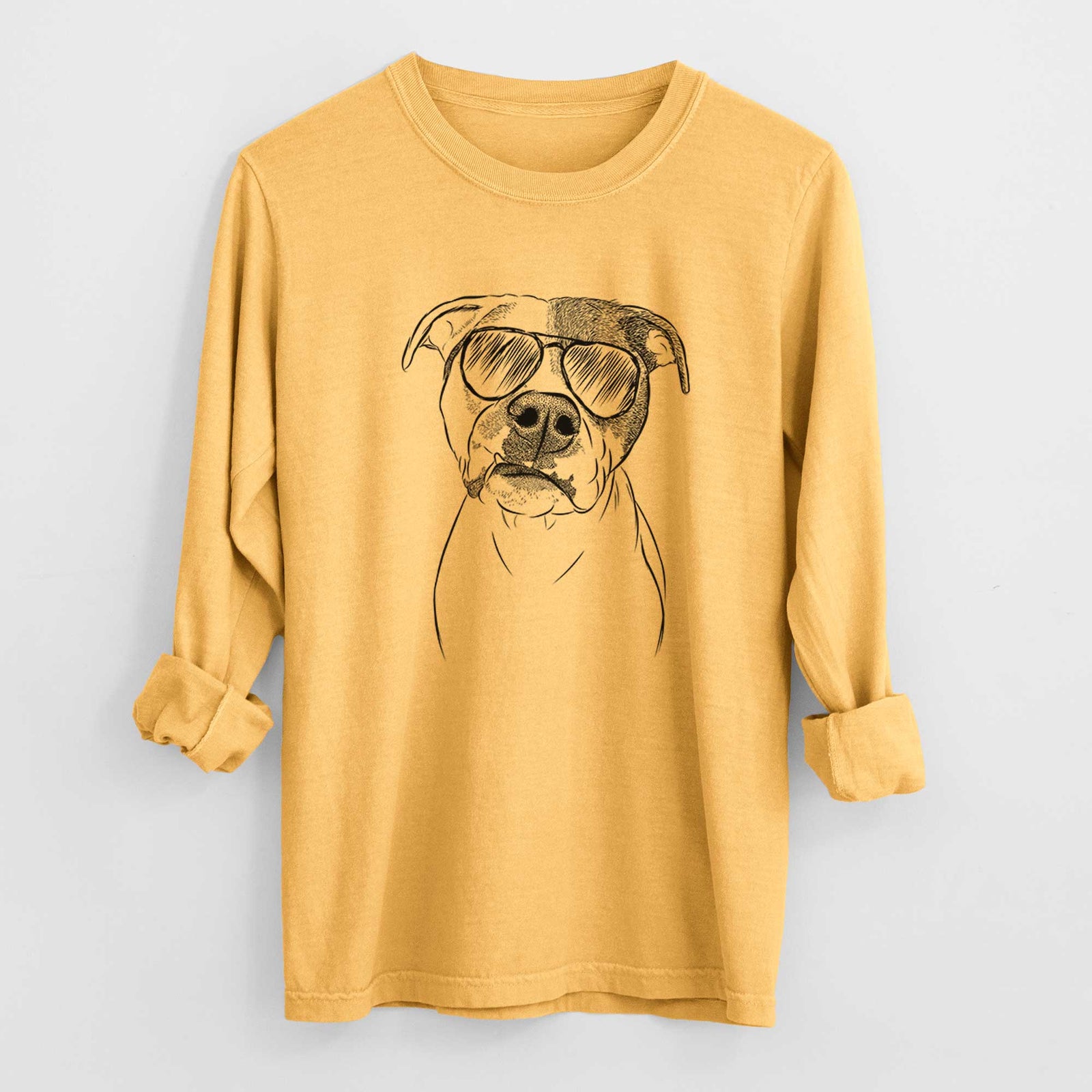 Aviators Dexter the Pitbull - Heavyweight 100% Cotton Long Sleeve