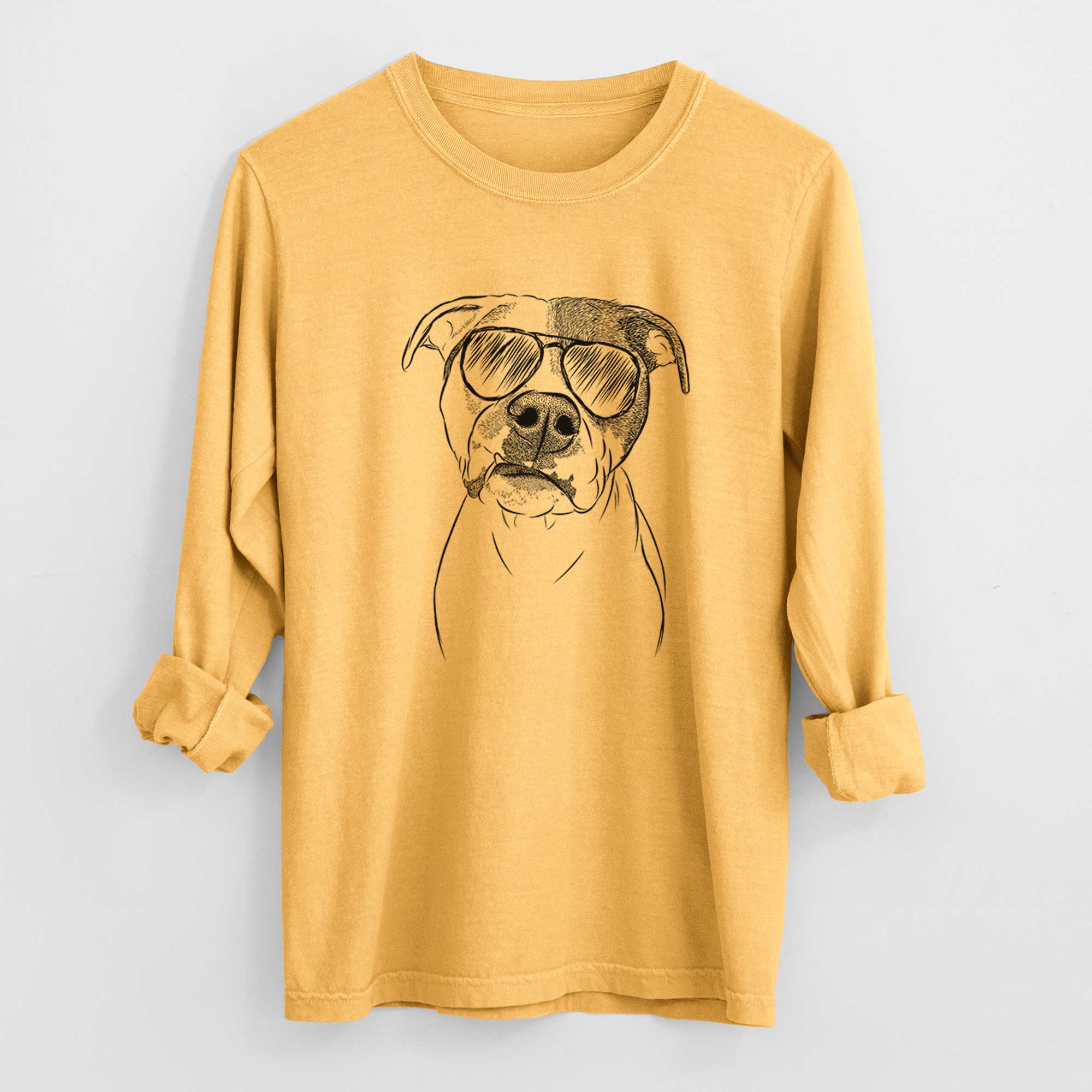 Aviators Dexter the Pitbull - Heavyweight 100% Cotton Long Sleeve