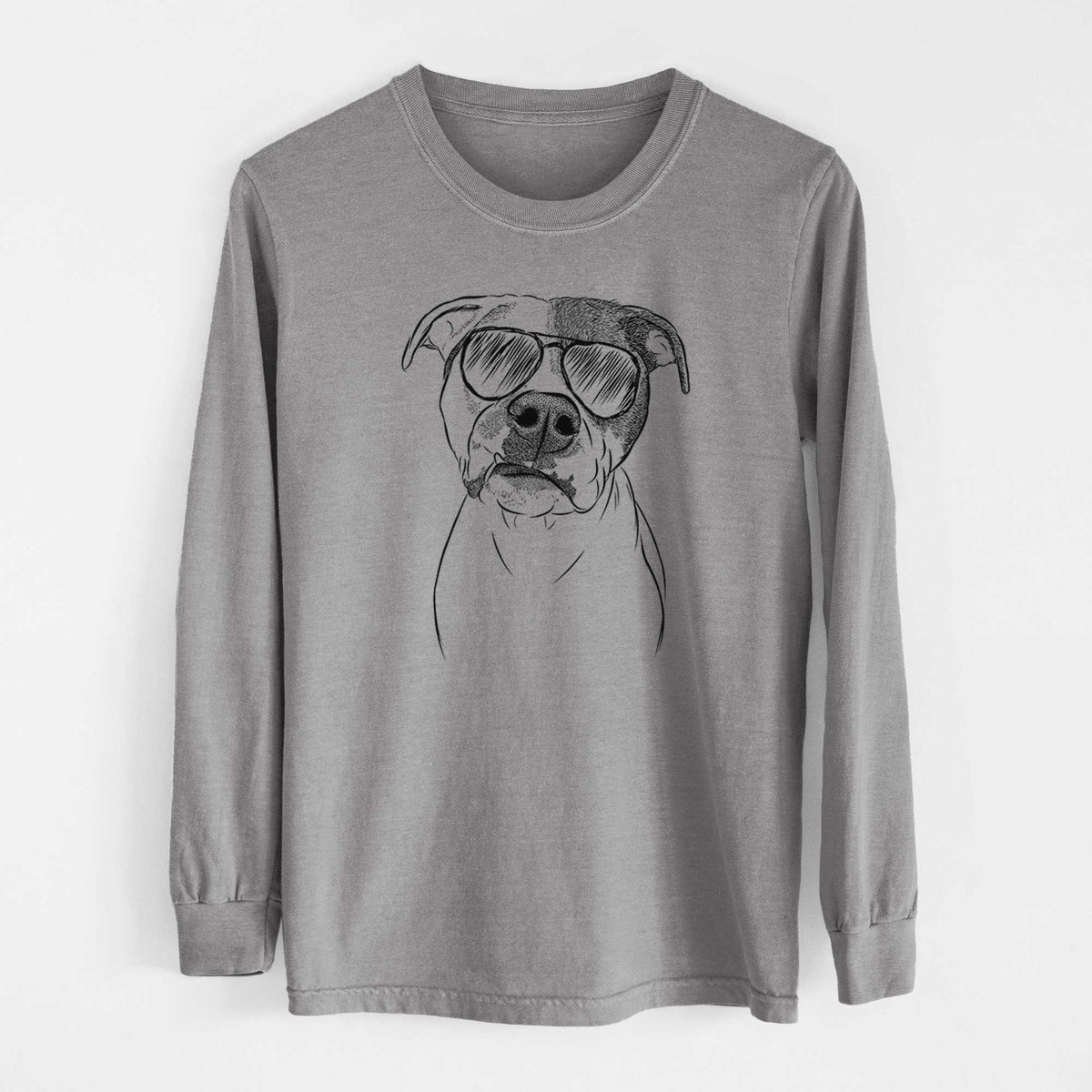 Aviators Dexter the Pitbull - Heavyweight 100% Cotton Long Sleeve