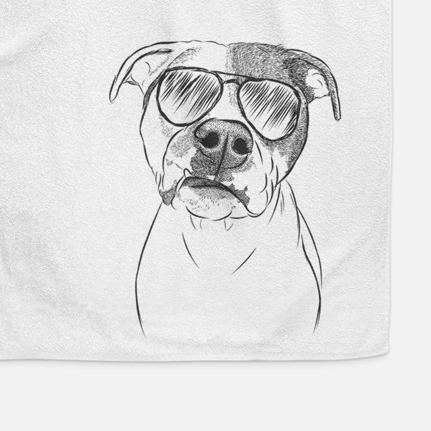 Dexter the Pitbull Decorative Hand Towel