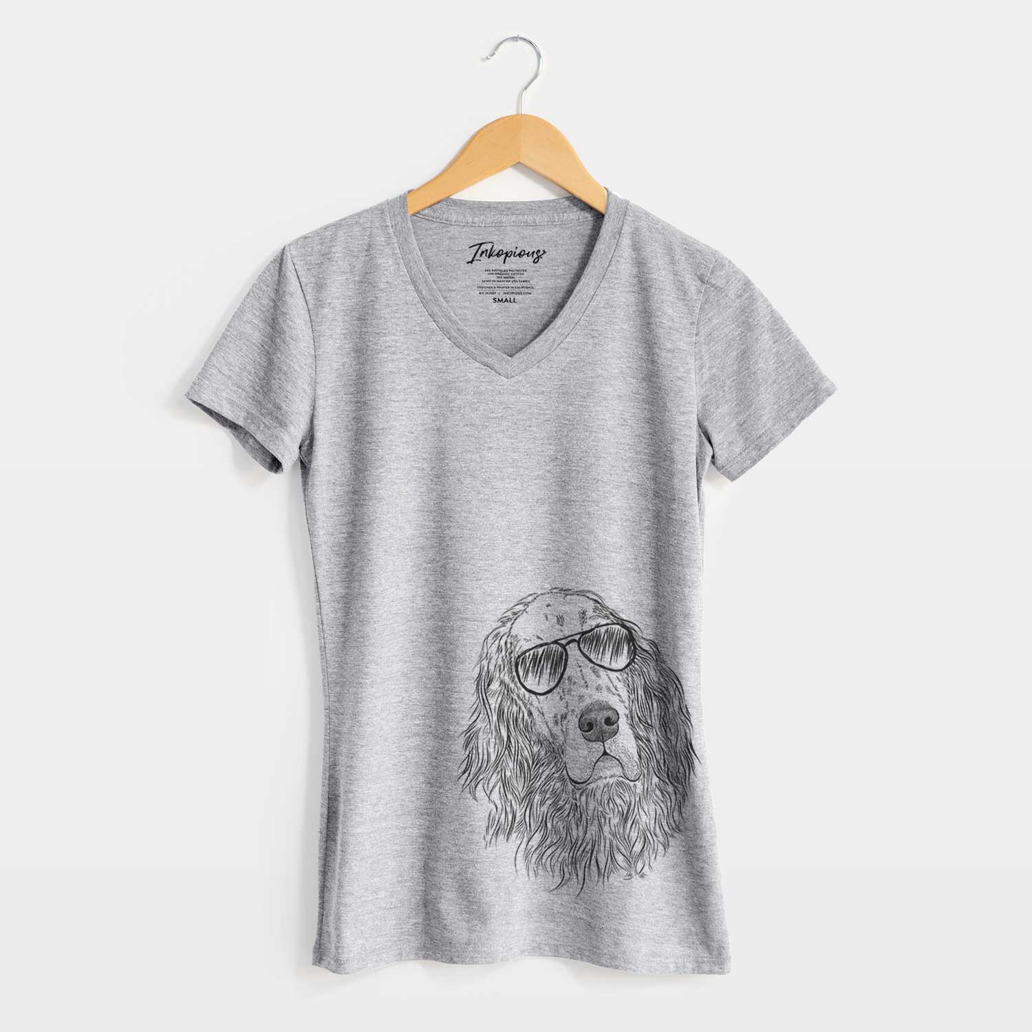 Aviator Dexter the English Setter - Women's V-neck Shirt