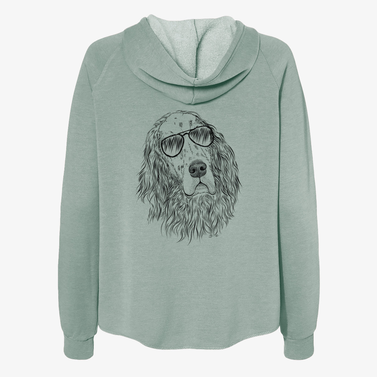 Dexter the English Setter - Women's Cali Wave Zip-Up Sweatshirt
