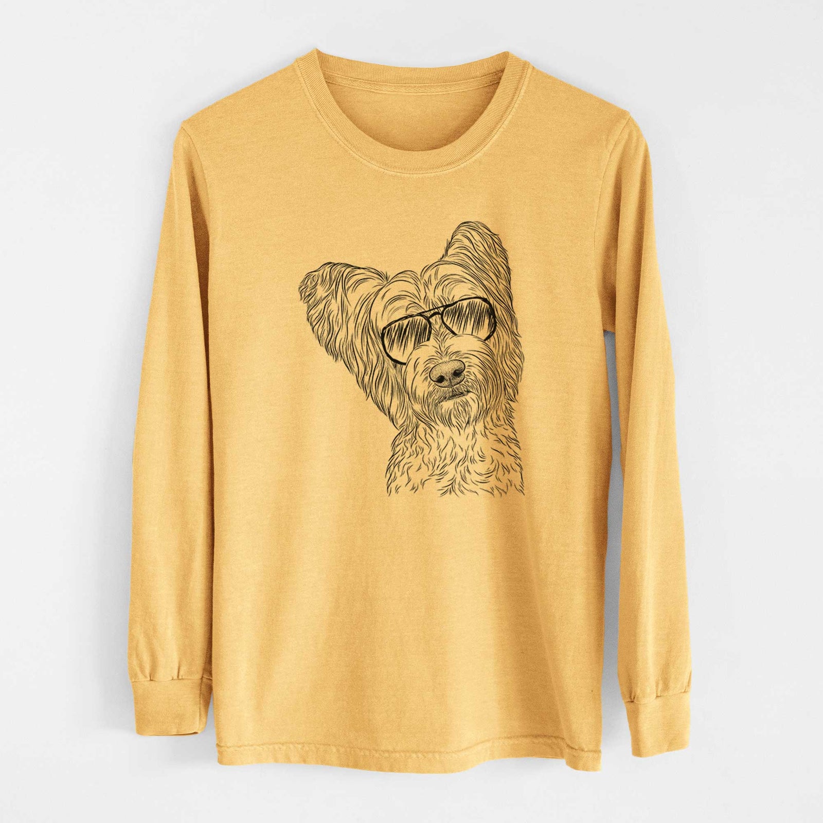 Aviators Dexter the Terrier Mix - Heavyweight 100% Cotton Long Sleeve