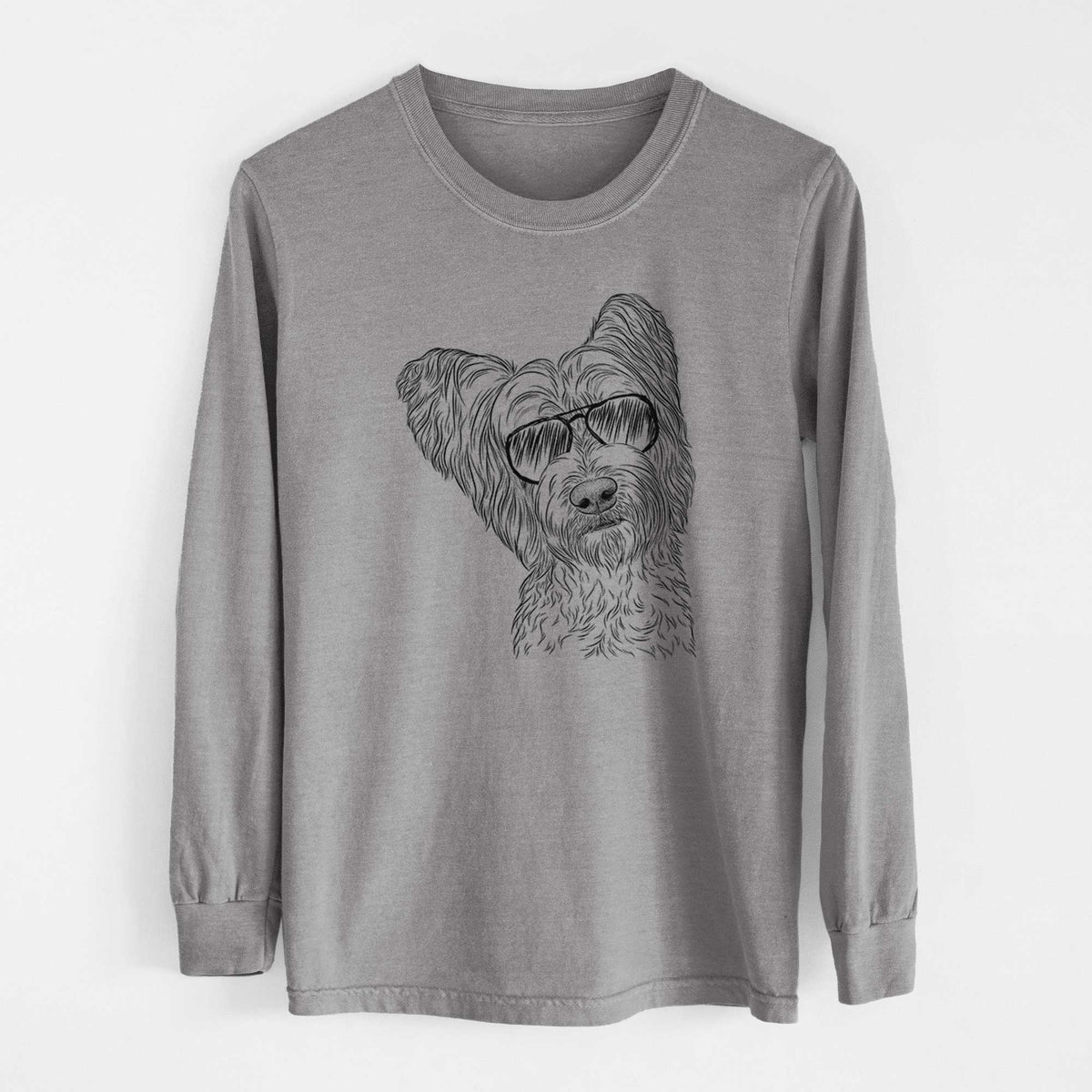 Aviators Dexter the Terrier Mix - Heavyweight 100% Cotton Long Sleeve