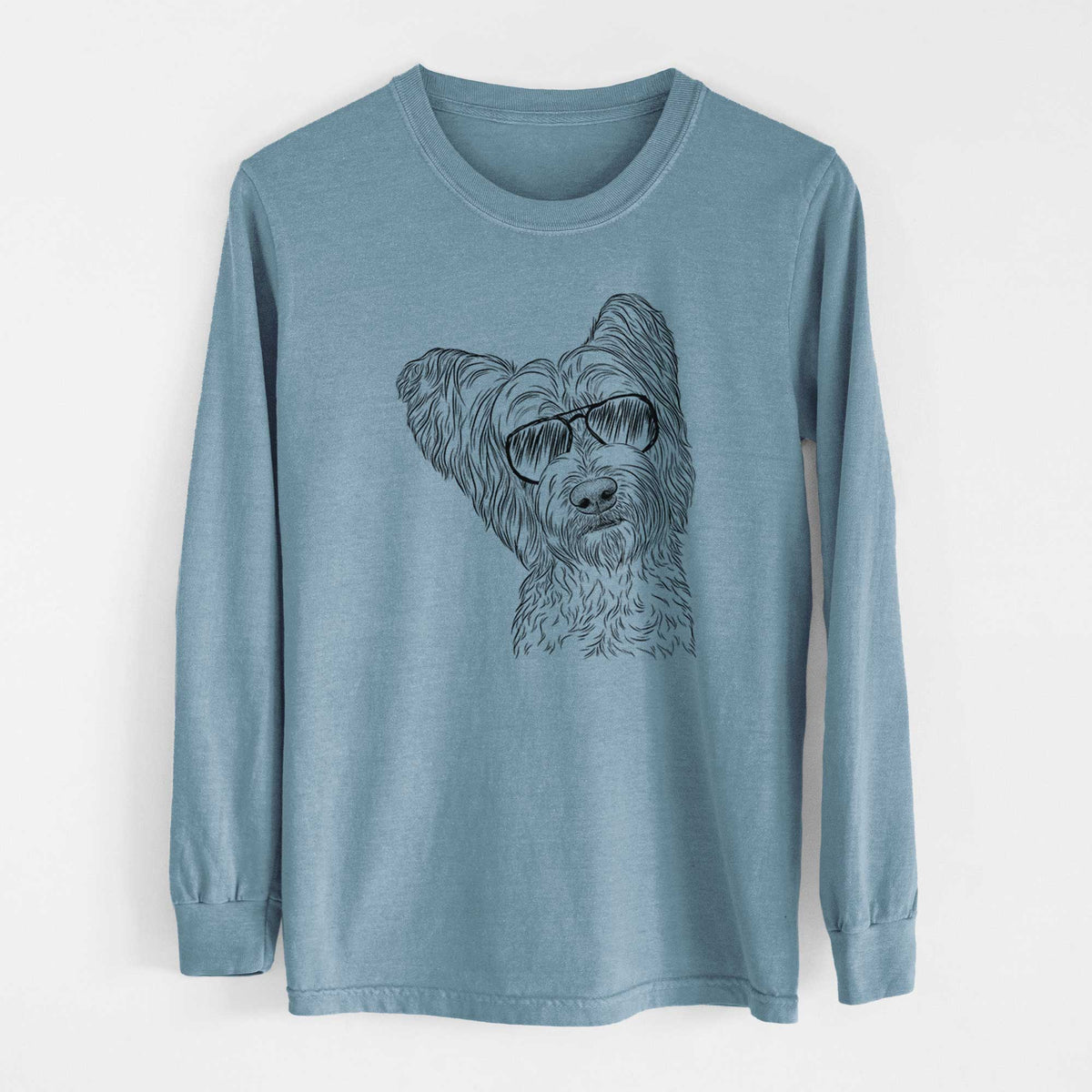 Aviators Dexter the Terrier Mix - Heavyweight 100% Cotton Long Sleeve