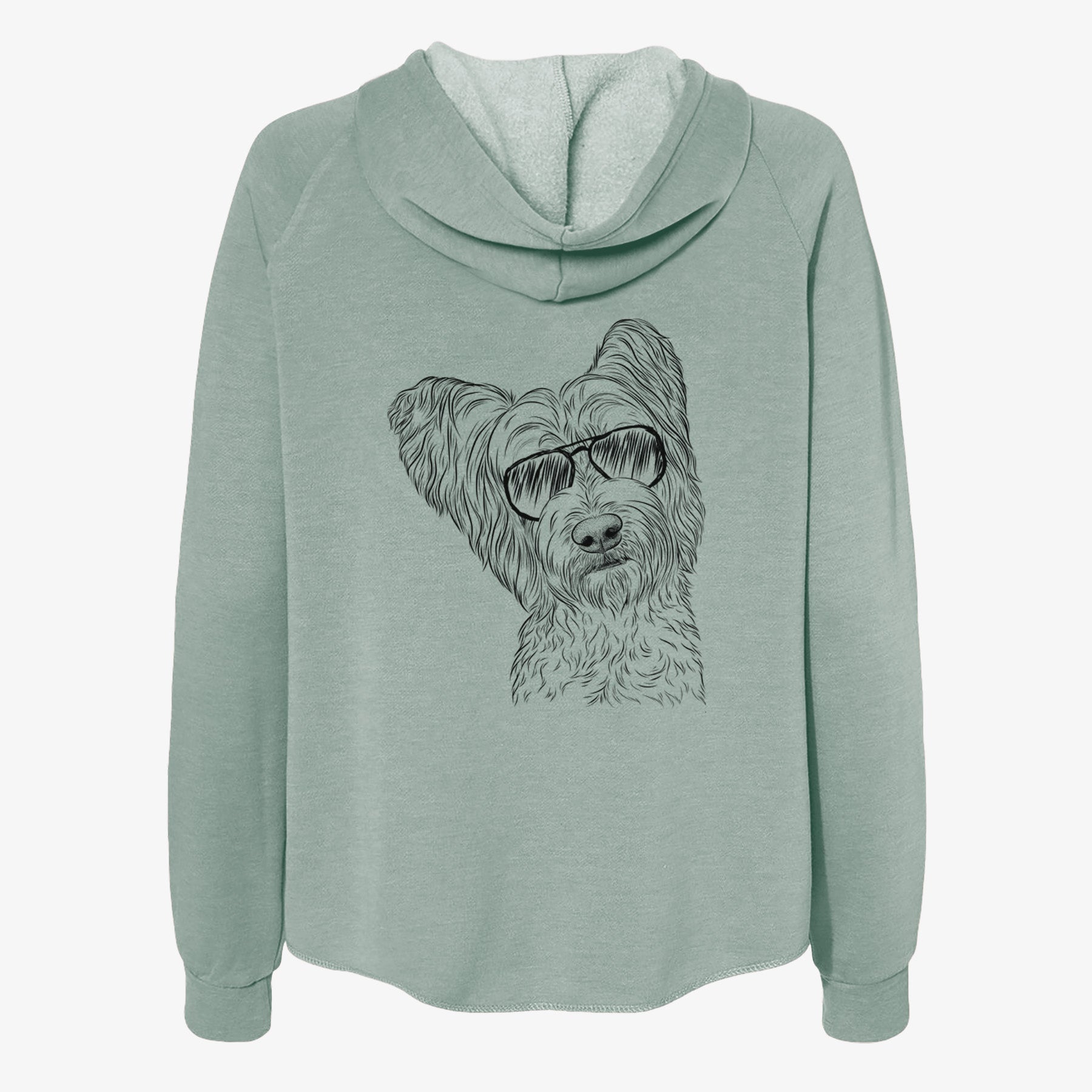 Dexter the Terrier Mix - Women's Cali Wave Zip-Up Sweatshirt