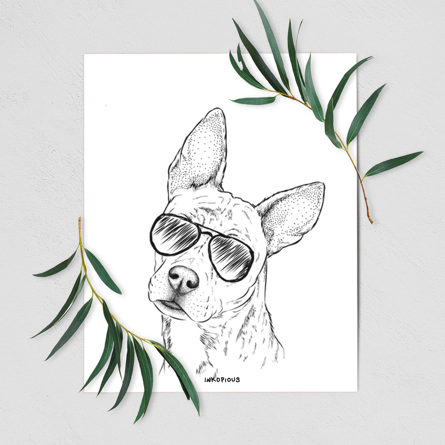 Diesel the Mixed Breed Art Print