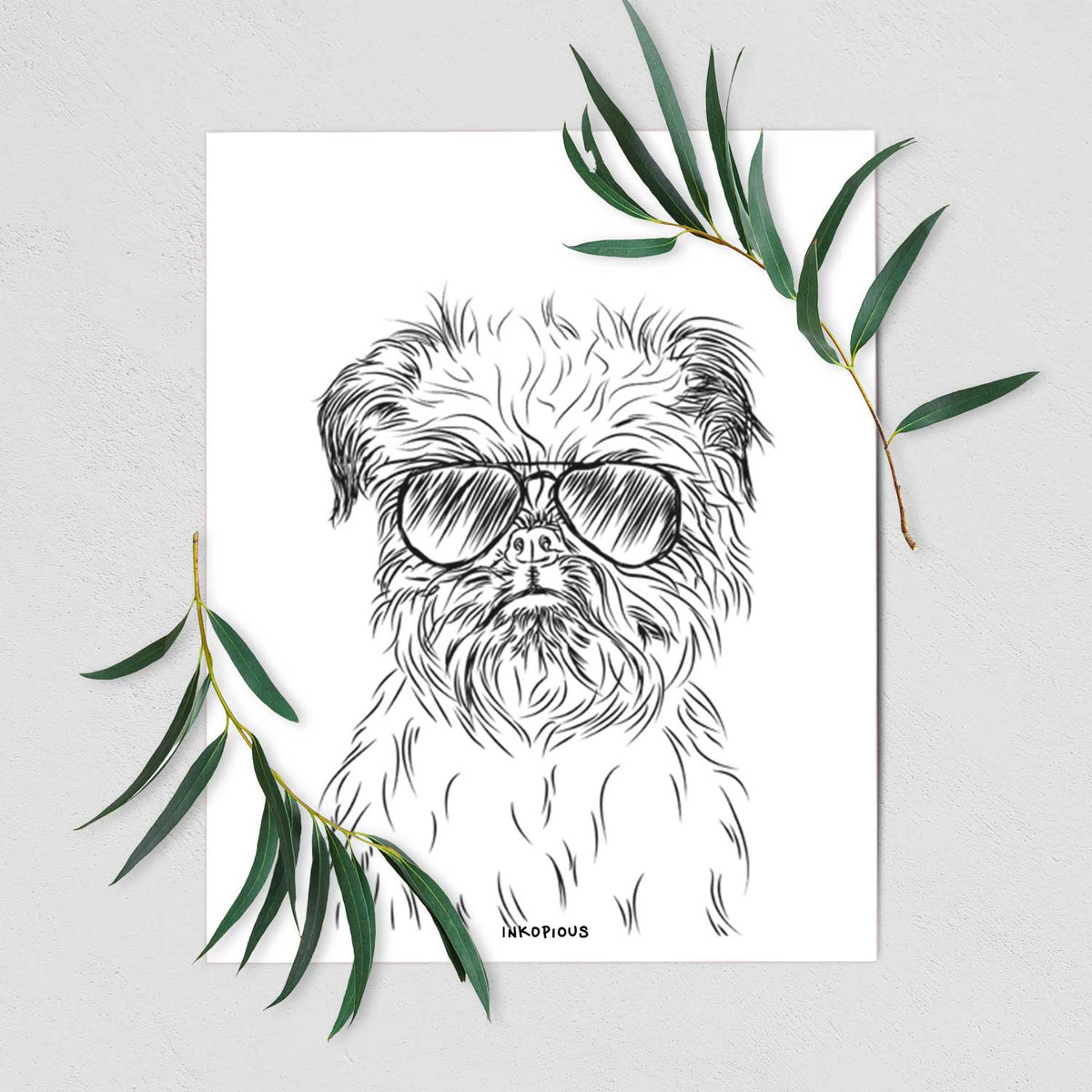 Digby the Brussels Griffon Art Print