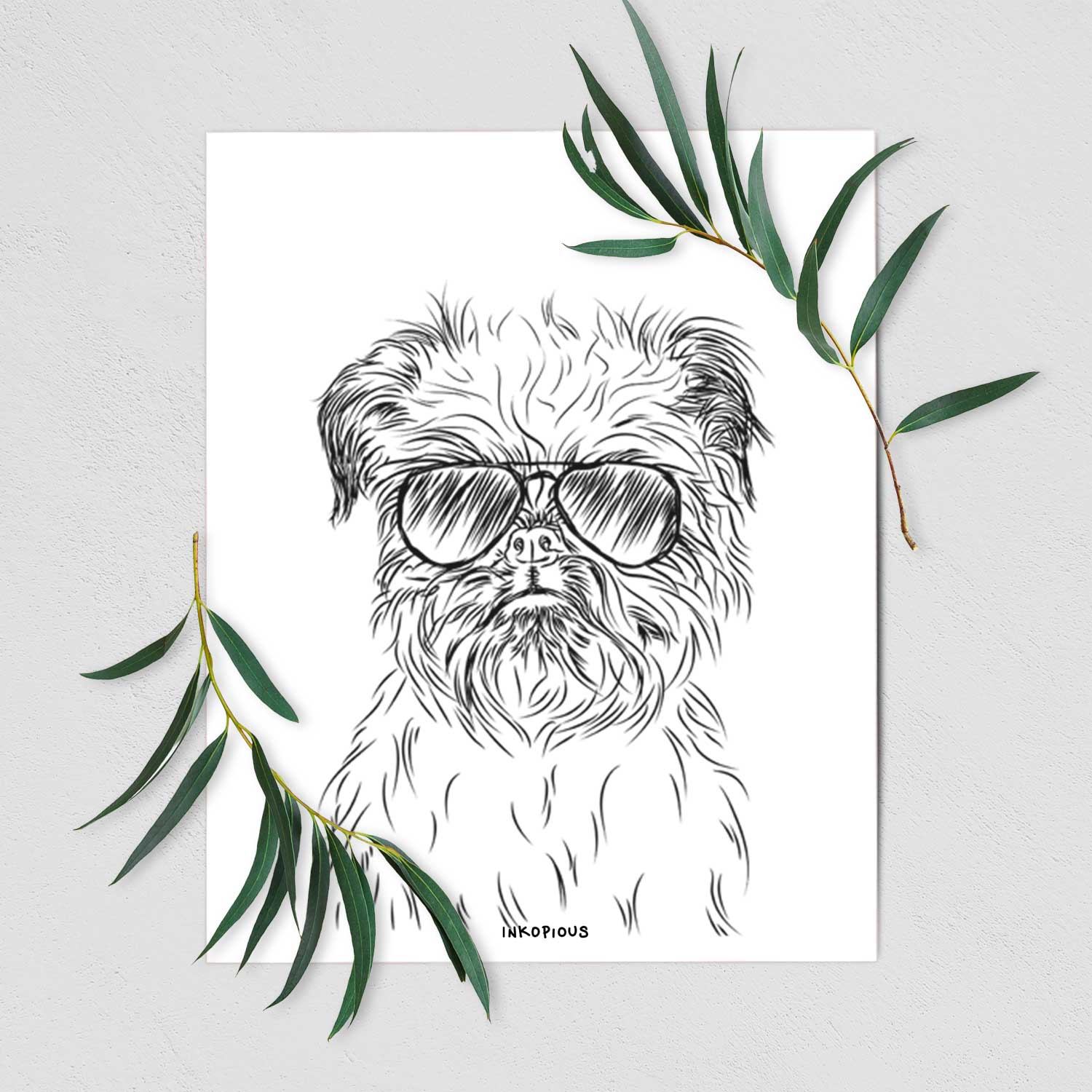 Digby the Brussels Griffon Art Print
