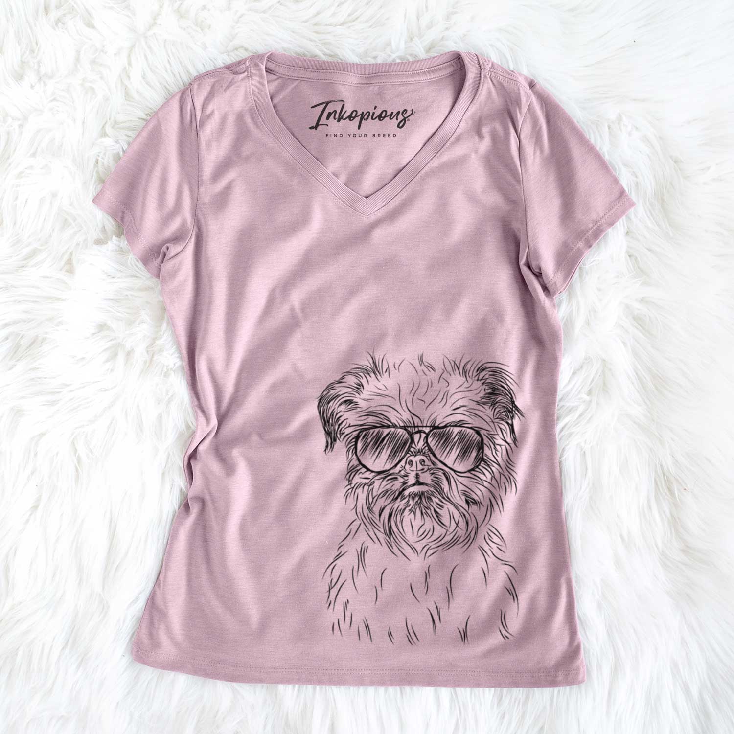 Digby the Brussels Griffon - Women's V-neck Shirt