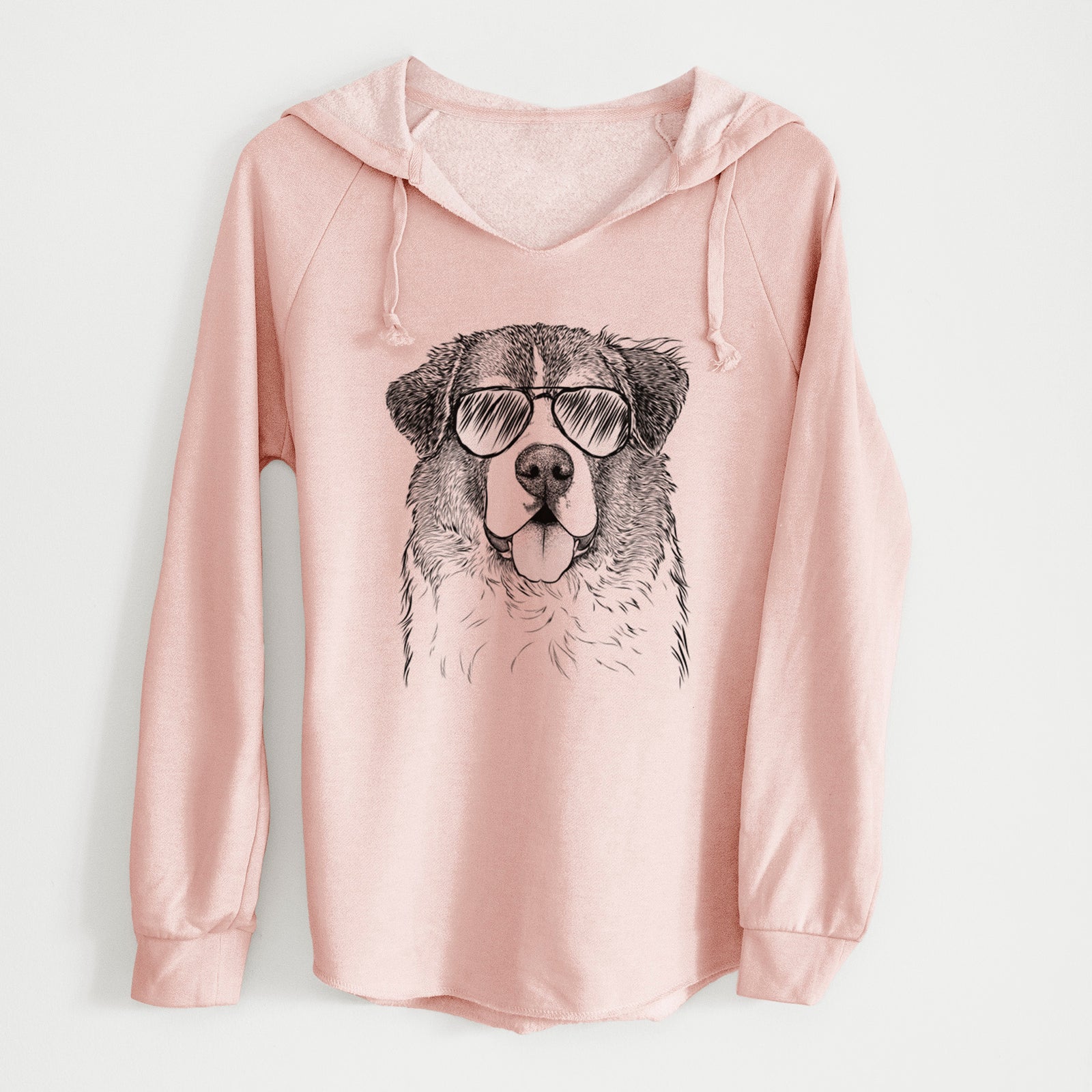 Aviator Dilly the Saint Bernard - Cali Wave Hooded Sweatshirt
