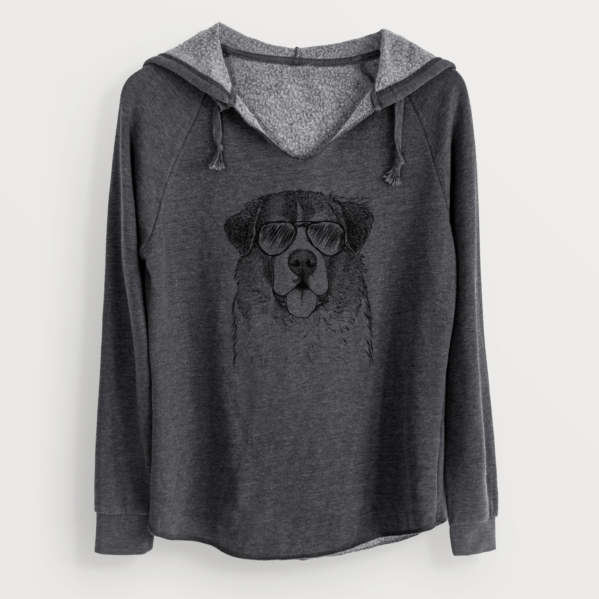 Aviator Dilly the Saint Bernard - Cali Wave Hooded Sweatshirt