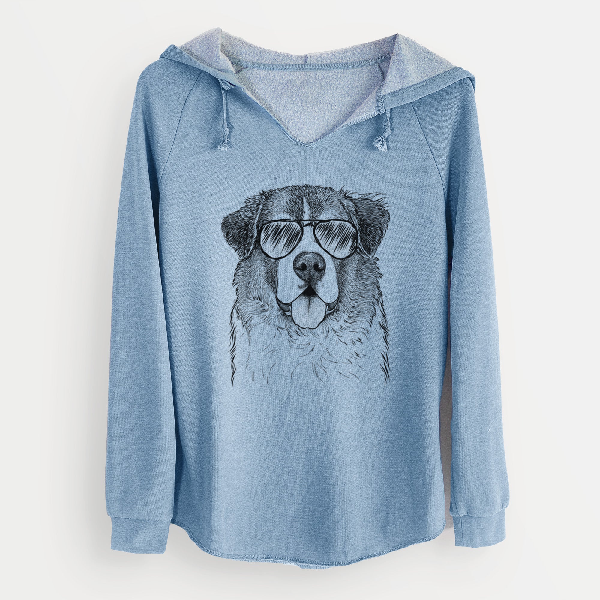 Aviator Dilly the Saint Bernard - Cali Wave Hooded Sweatshirt