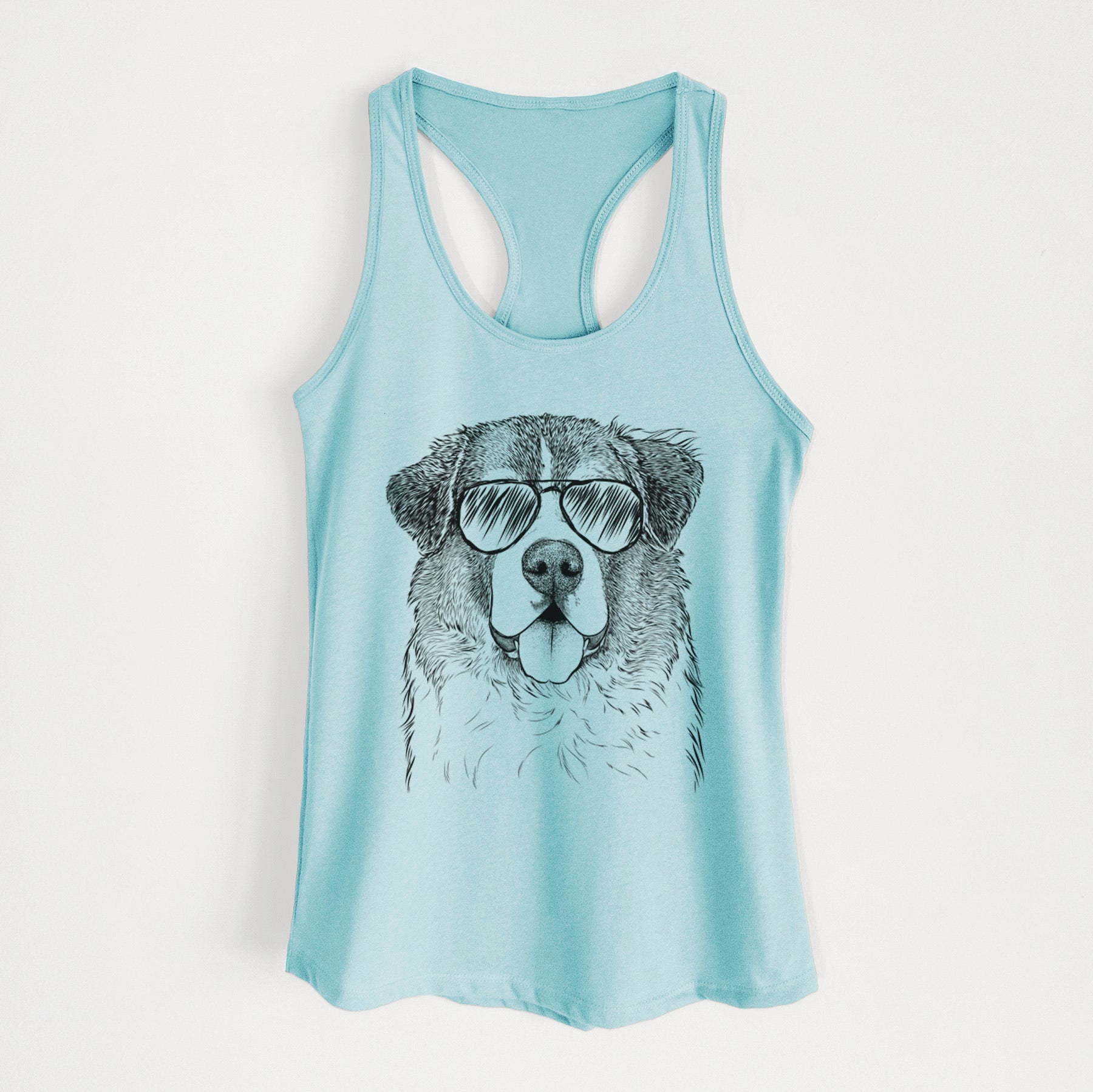 Dilly the Saint Bernard - Women's Racerback Tanktop