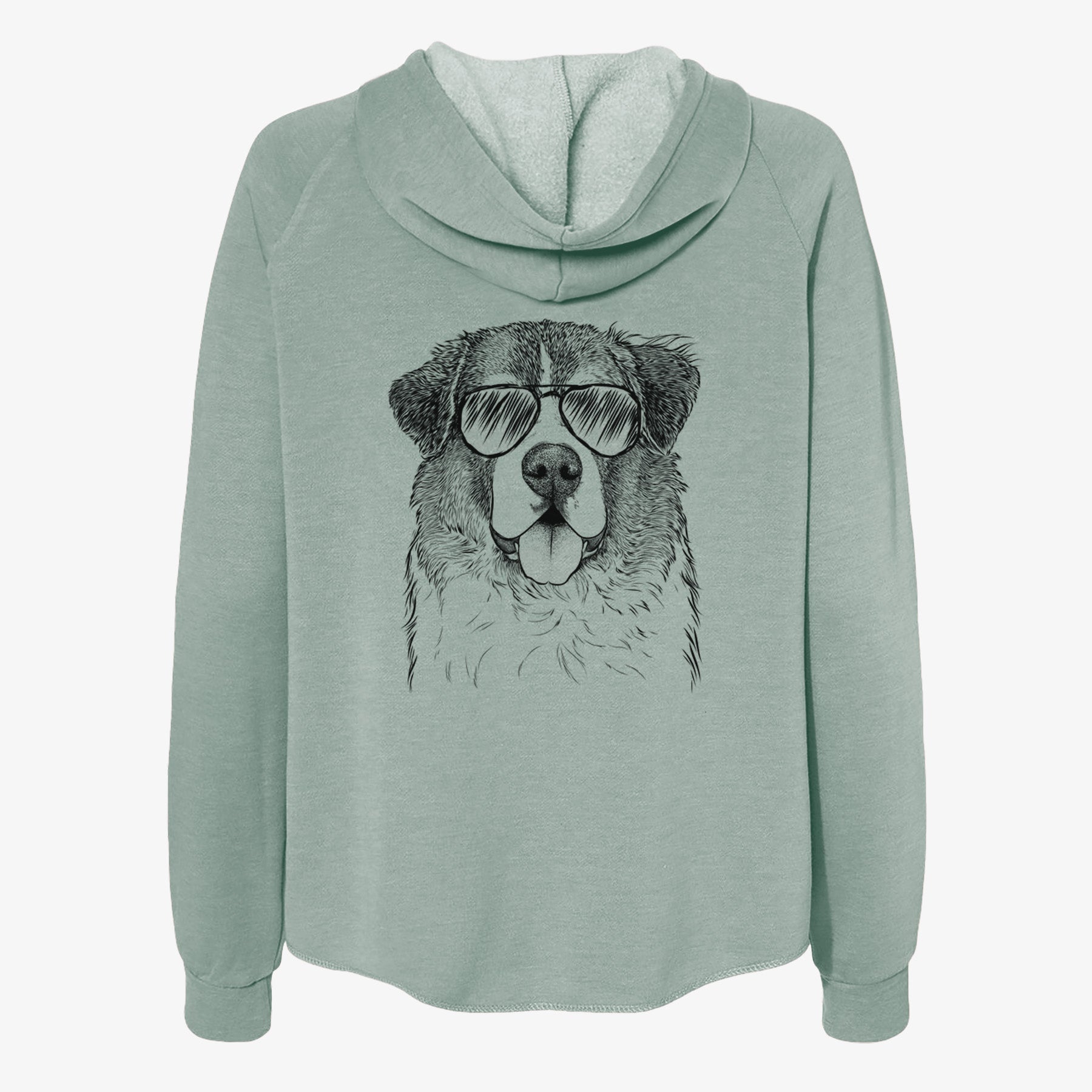 Dilly the Saint Bernard - Women's Cali Wave Zip-Up Sweatshirt