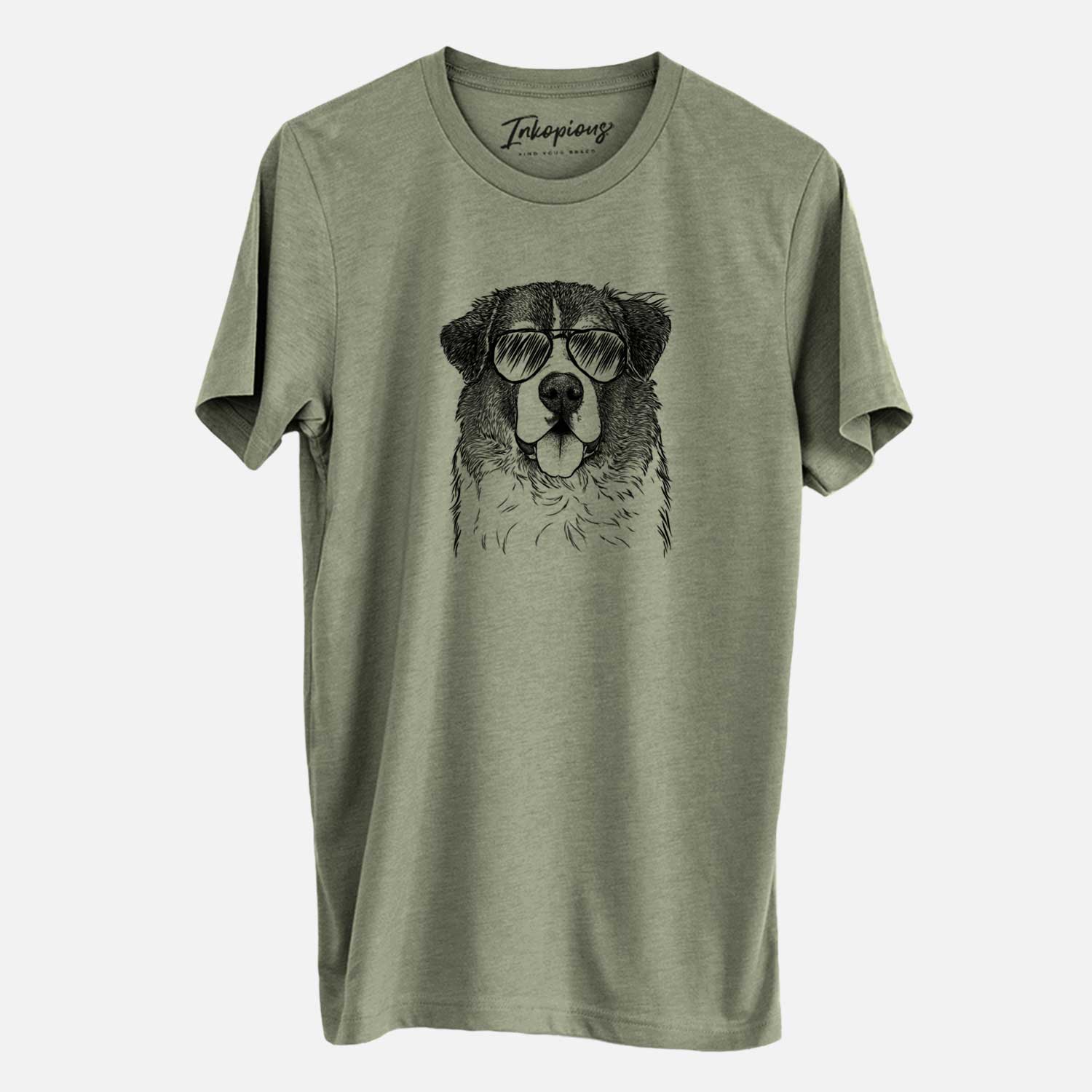 Aviator Dilly the Saint Bernard - Unisex Crewneck