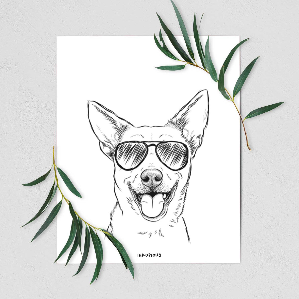 Dinghy the Mixed Breed Art Print