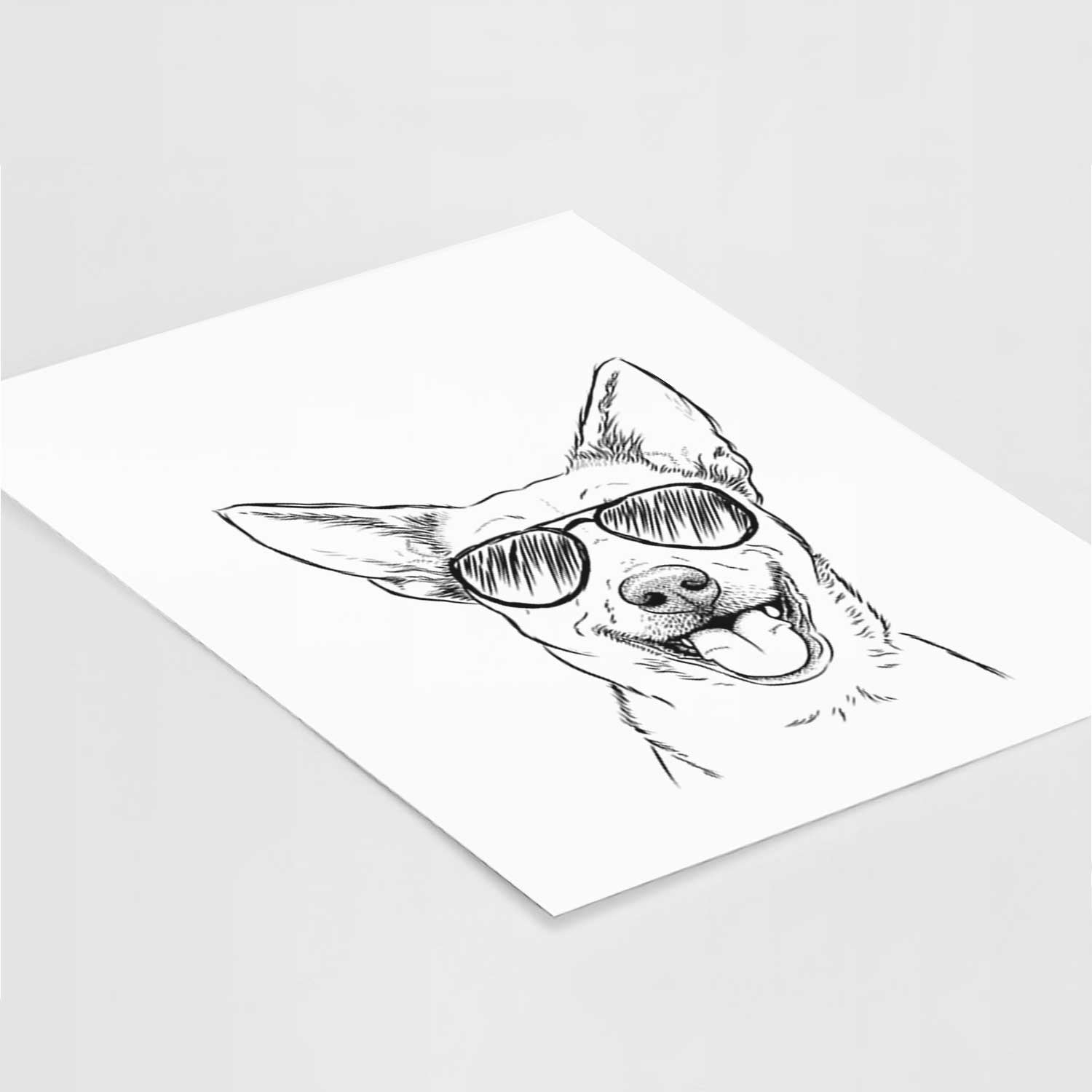 Dinghy the Mixed Breed Art Print