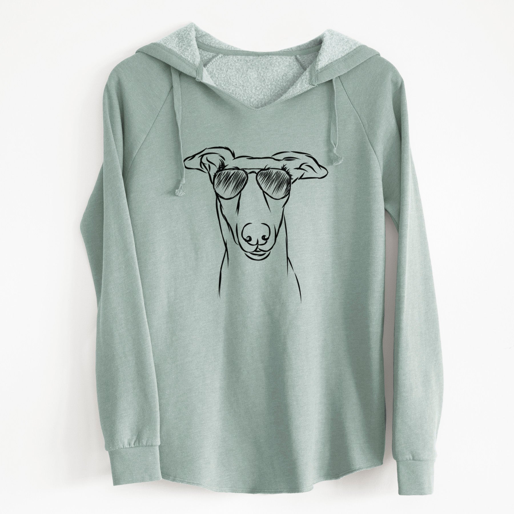 Aviator Diva the Greyhound - Cali Wave Hooded Sweatshirt