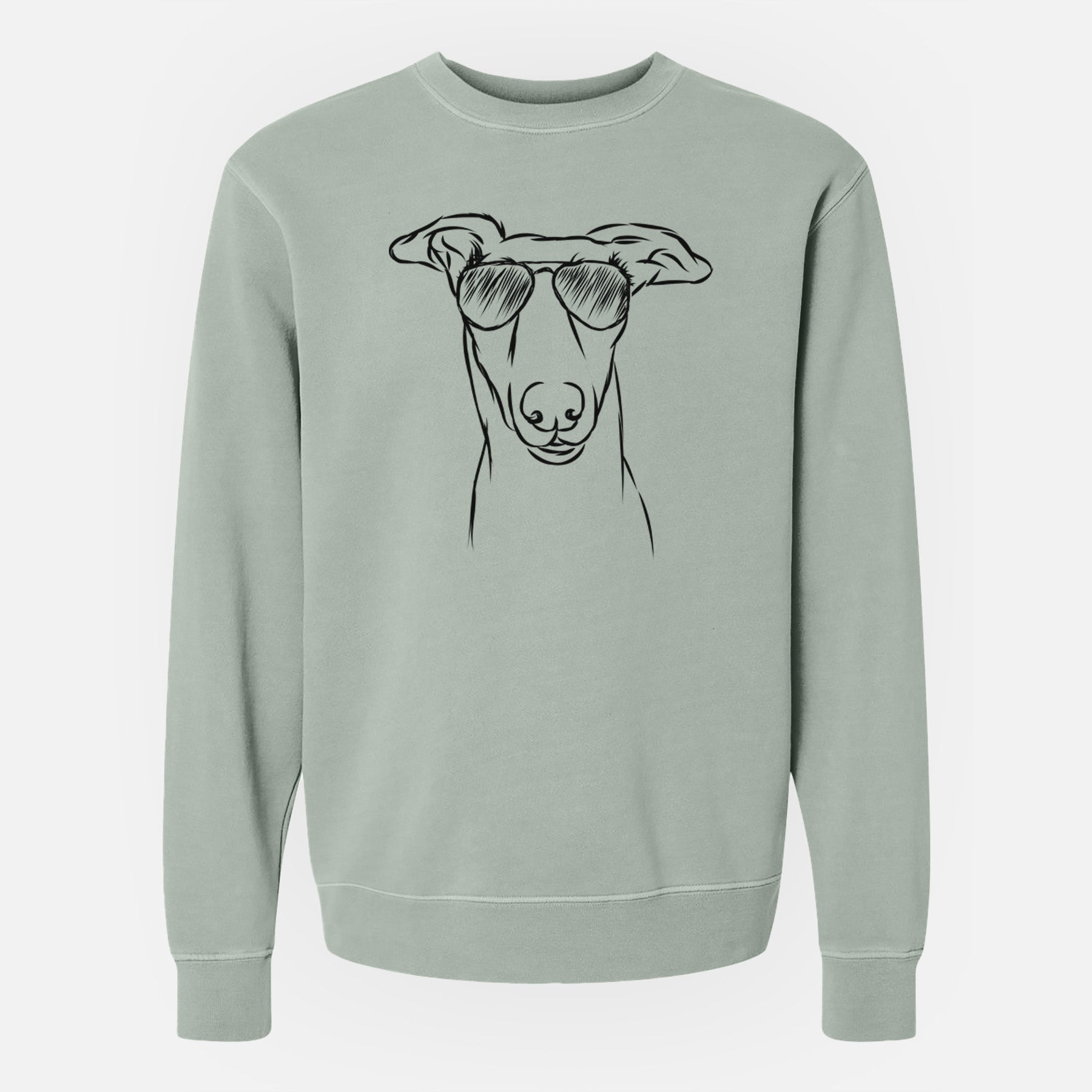 Aviator Diva the Greyhound - Unisex Pigment Dyed Crew Sweatshirt