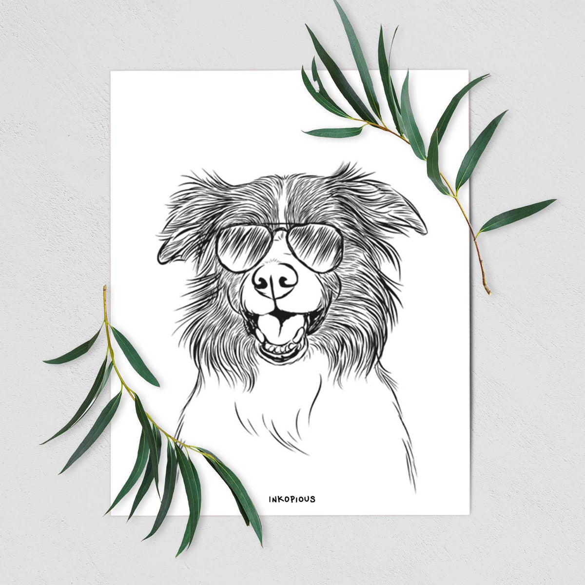 Dizzy the Border Collie Art Print