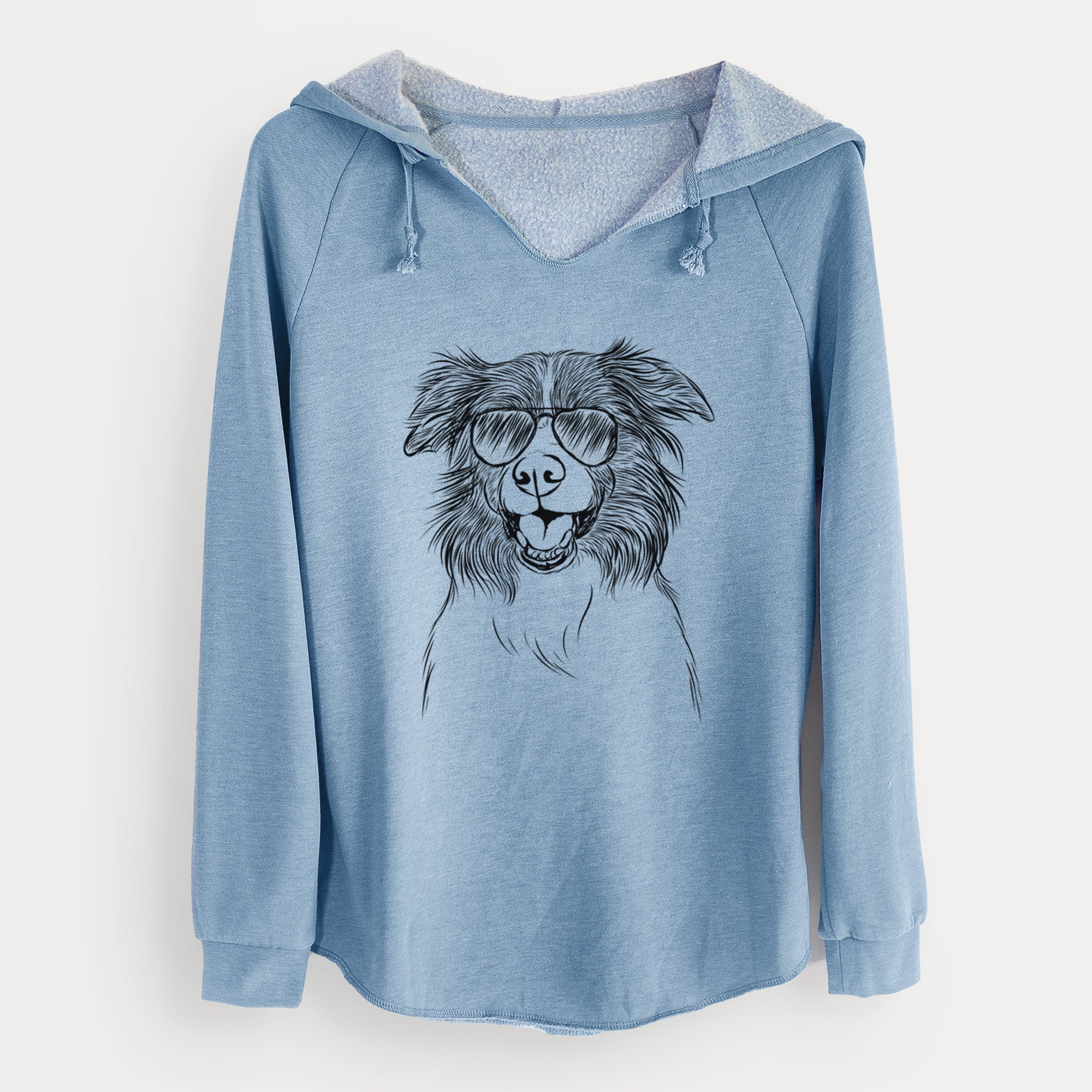 Aviator Dizzy the Border Collie - Cali Wave Hooded Sweatshirt