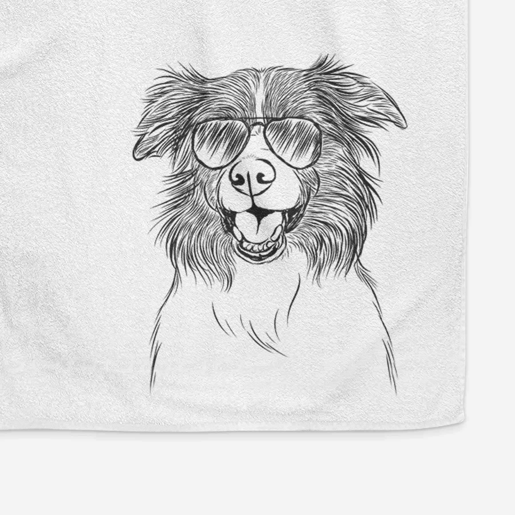 Dizzy the Border Collie Decorative Hand Towel