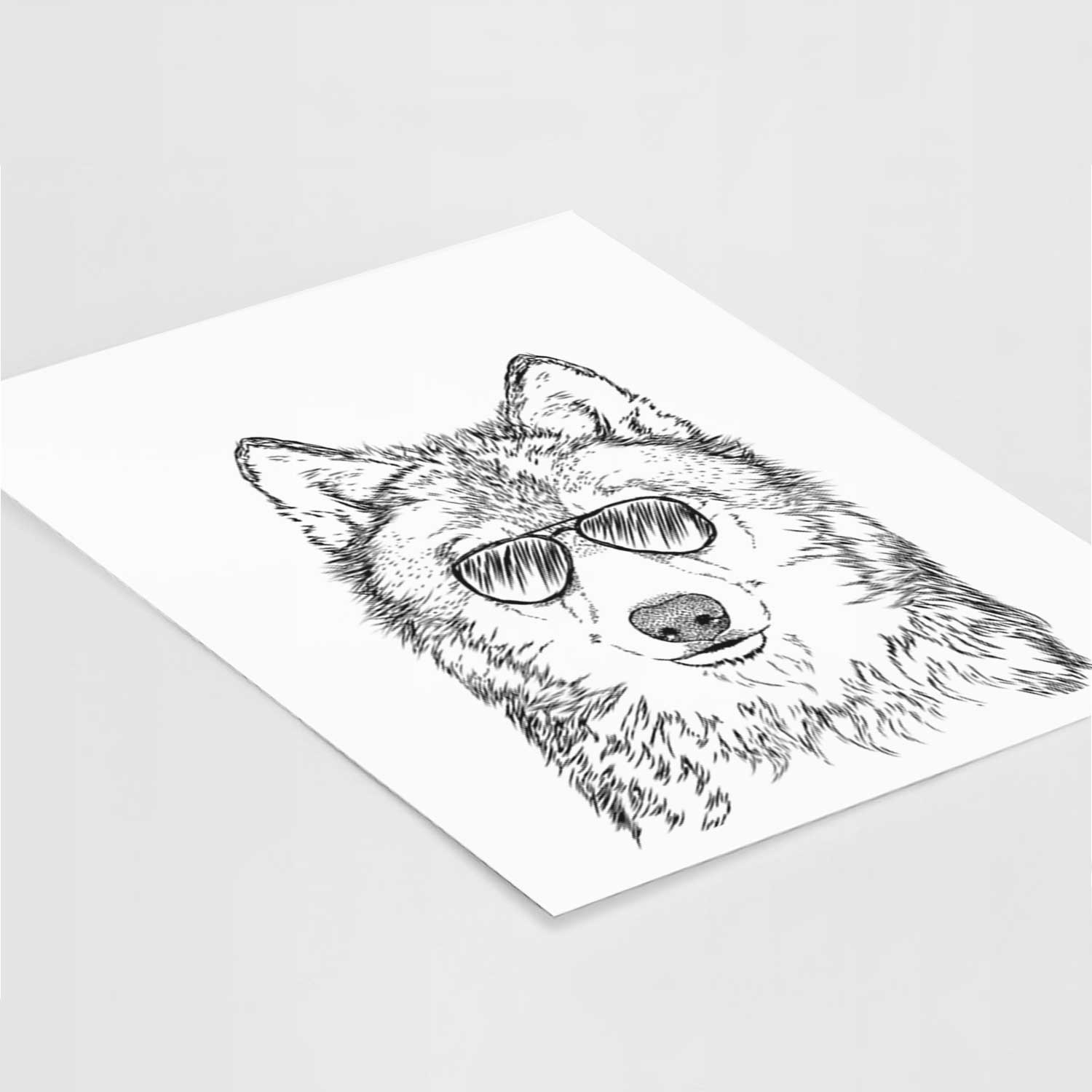 Django the Grey Wolf Art Print